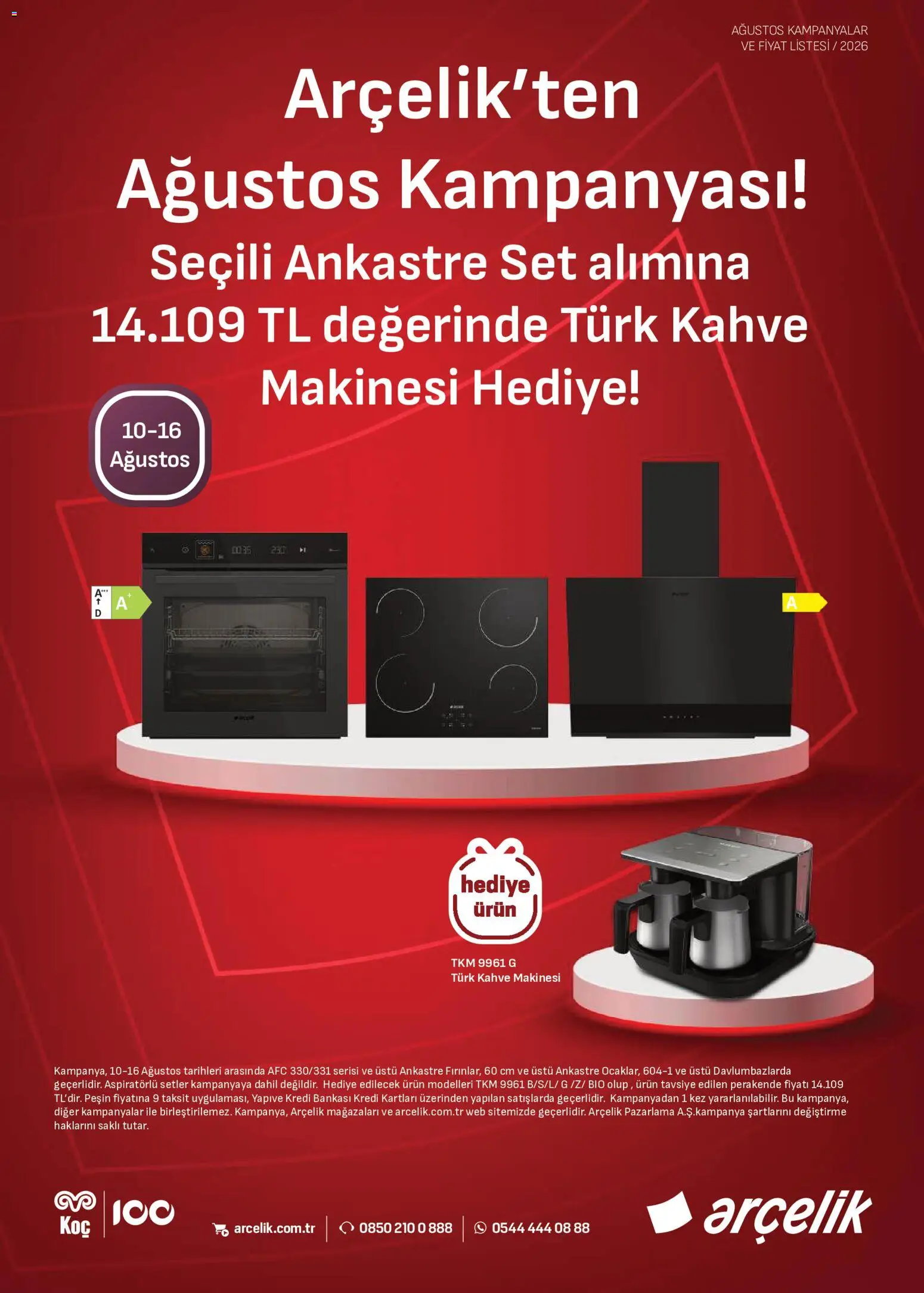 Arçelik Arçelik - Ankastre Kataloğu 10.08.2026 - Broşürünün önizlemesi
