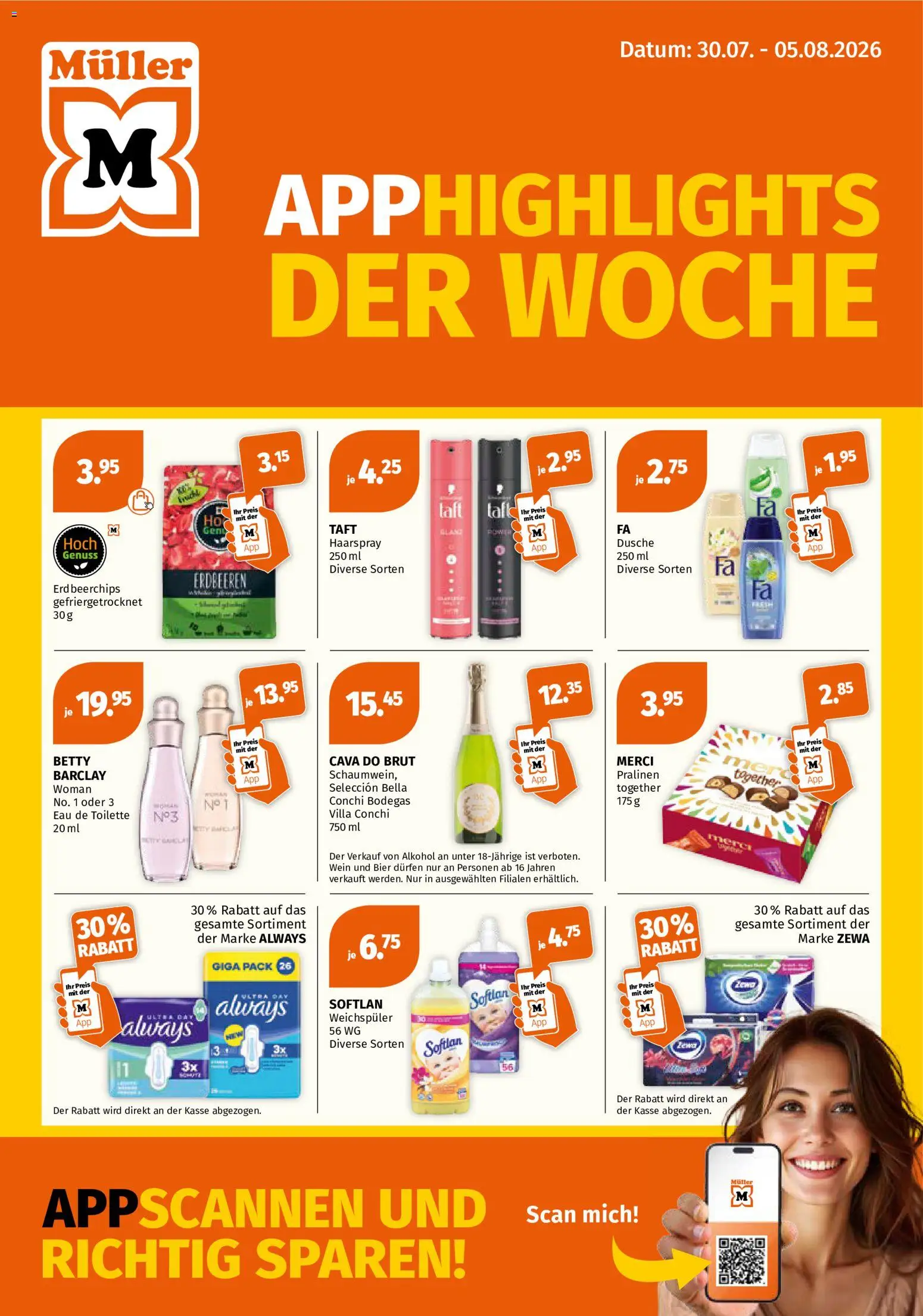 Vorschau des Merkblatts Müller aktionen vom Shop Müller gültig von 30.07.2026 bis 05.08.2026