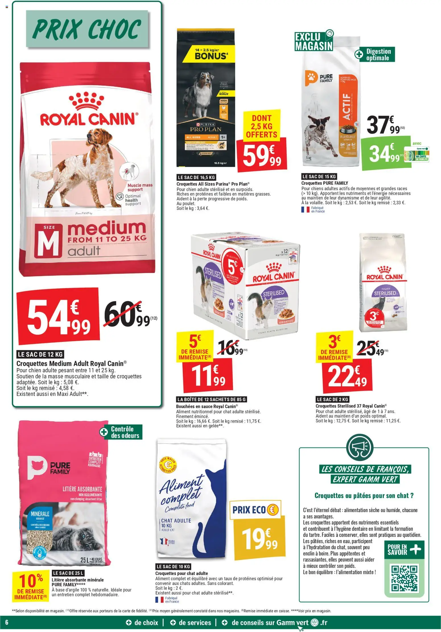 Prévisualisation de Gamm vert - Gamm vert MANIA du magasin Gamm vert formulaire valide 09/09/2026 - Alimentation, Croquettes pour chat, Croquettes, Poids, Volaille, Base, Litière, Gelée