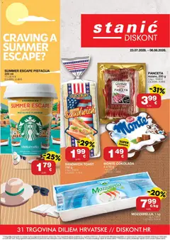 Pregled letka Stanić Diskont Katalog trgovine Stanić Diskont vrijedi od 23.07.2026