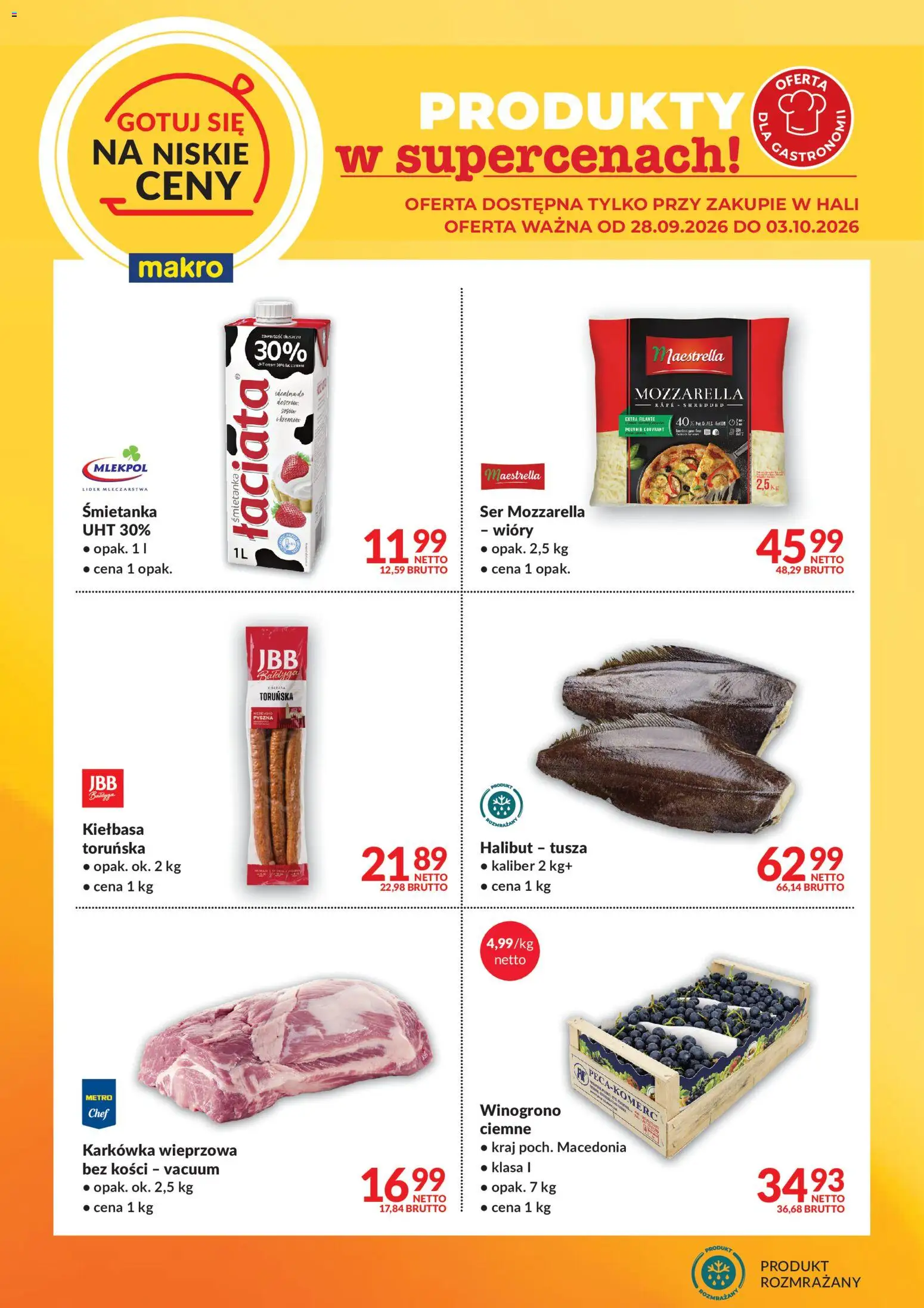 Pogląd gazetki "Makro gazetka - Gotuj się na niskie ceny" ze sklepu Makro ważnej od 28.09.2026