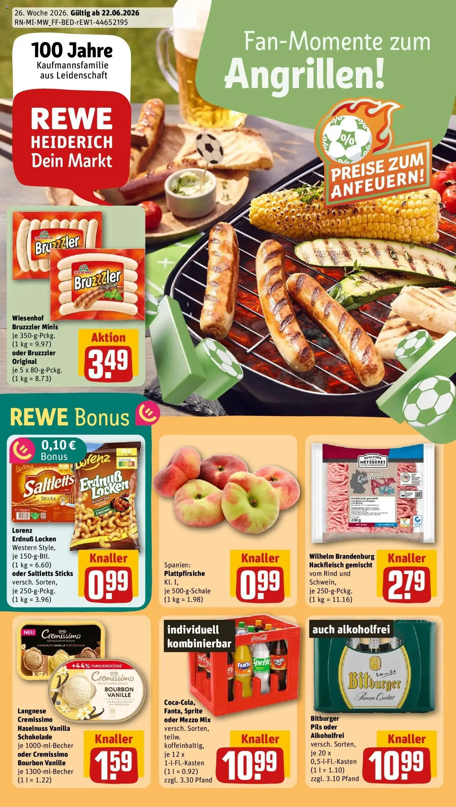 Vorschau von dem Prospekt des Geschäftes Rewe, gültig ab dem 21.06.2026