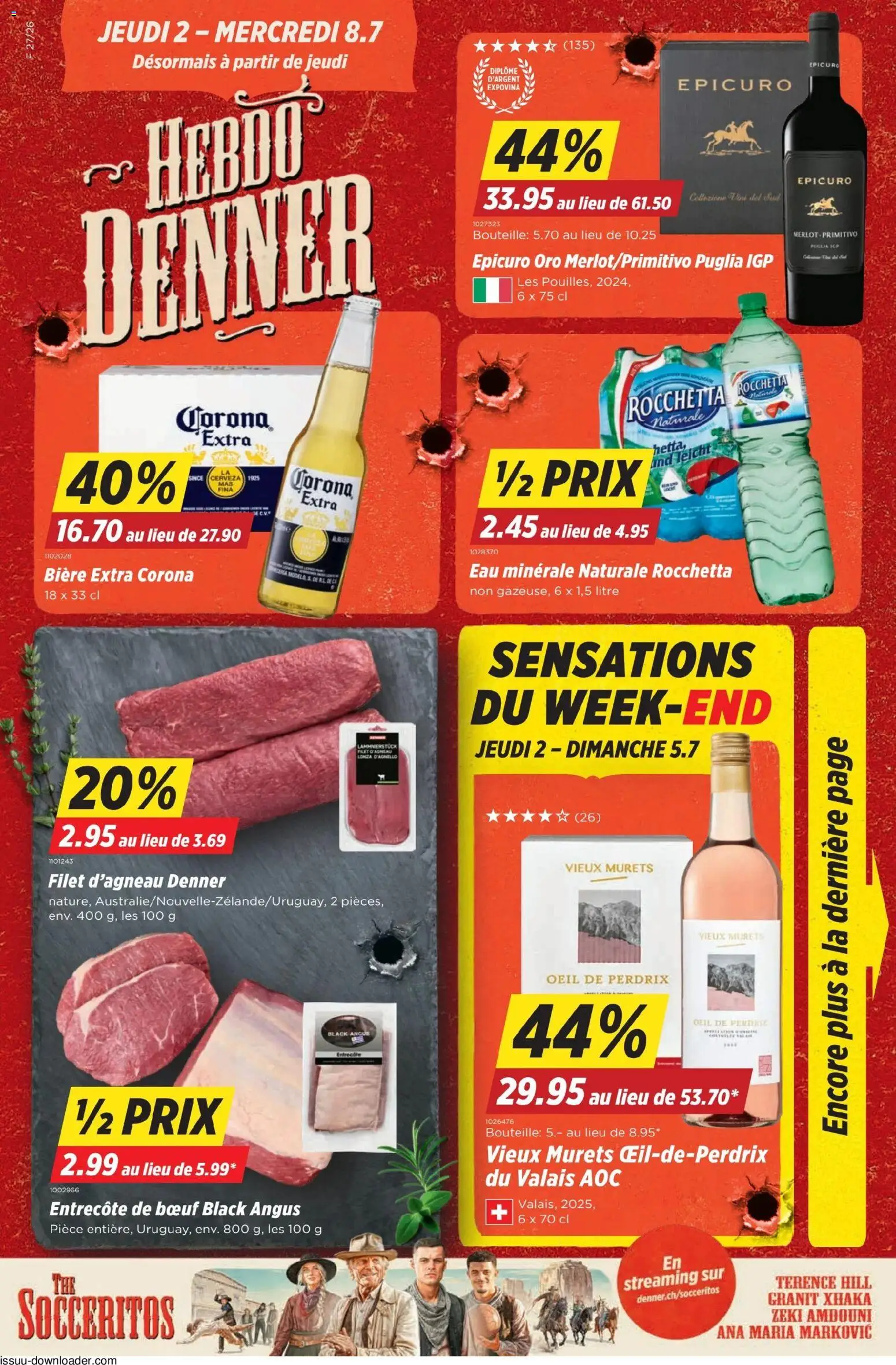 Vorschau des Merkblatts Denner aktionen FR vom Shop Denner gültig von 02.07.2026 bis 08.07.2026