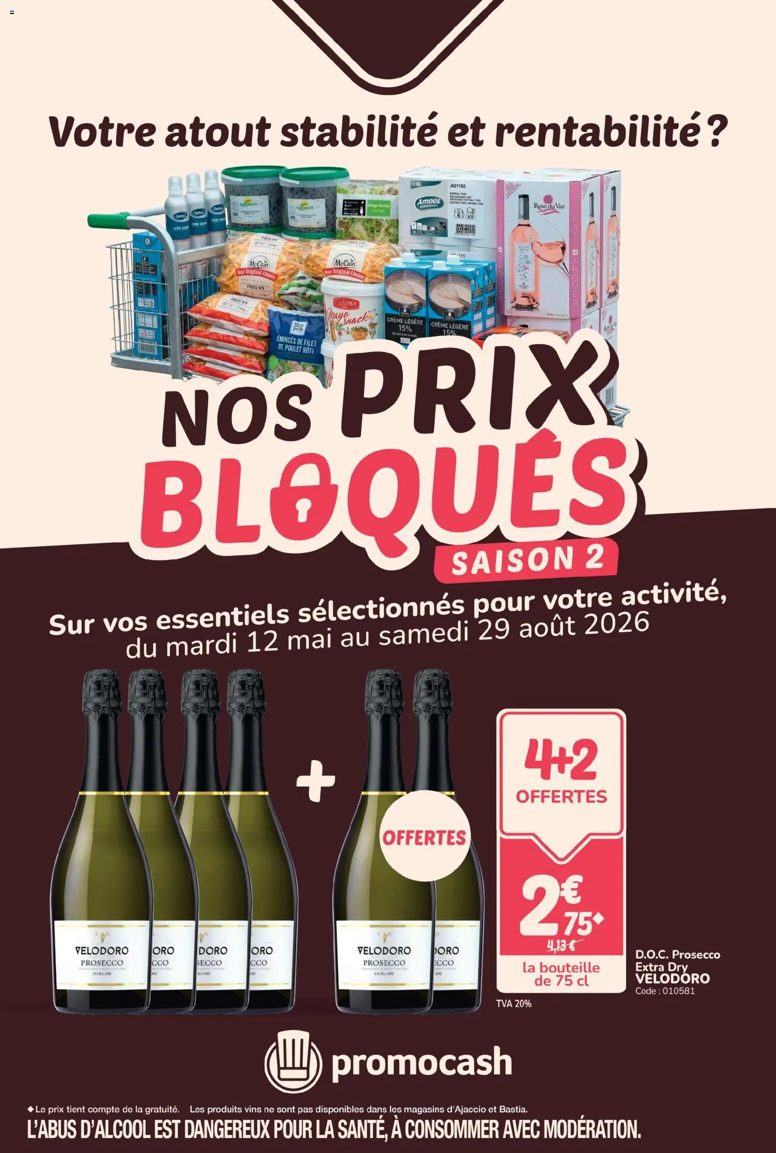 Prévisualisation de Promocash Nos prix bloqués du magasin Promocash formulaire valide 12/05/2026