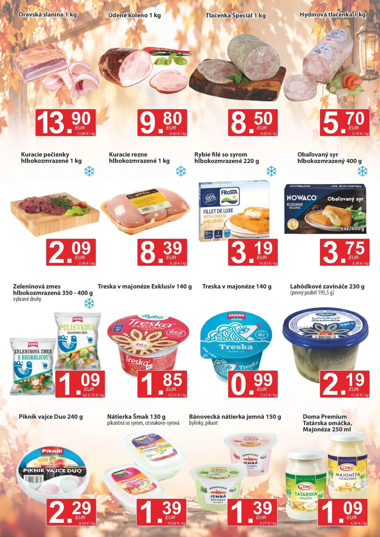 Náhľad CBA Verex letáku platného od 15.10.2026 - Bylinky, Kuracie rezne, Slanina, Koleno, Rezne, Tlačenka, Majonéza, Filé