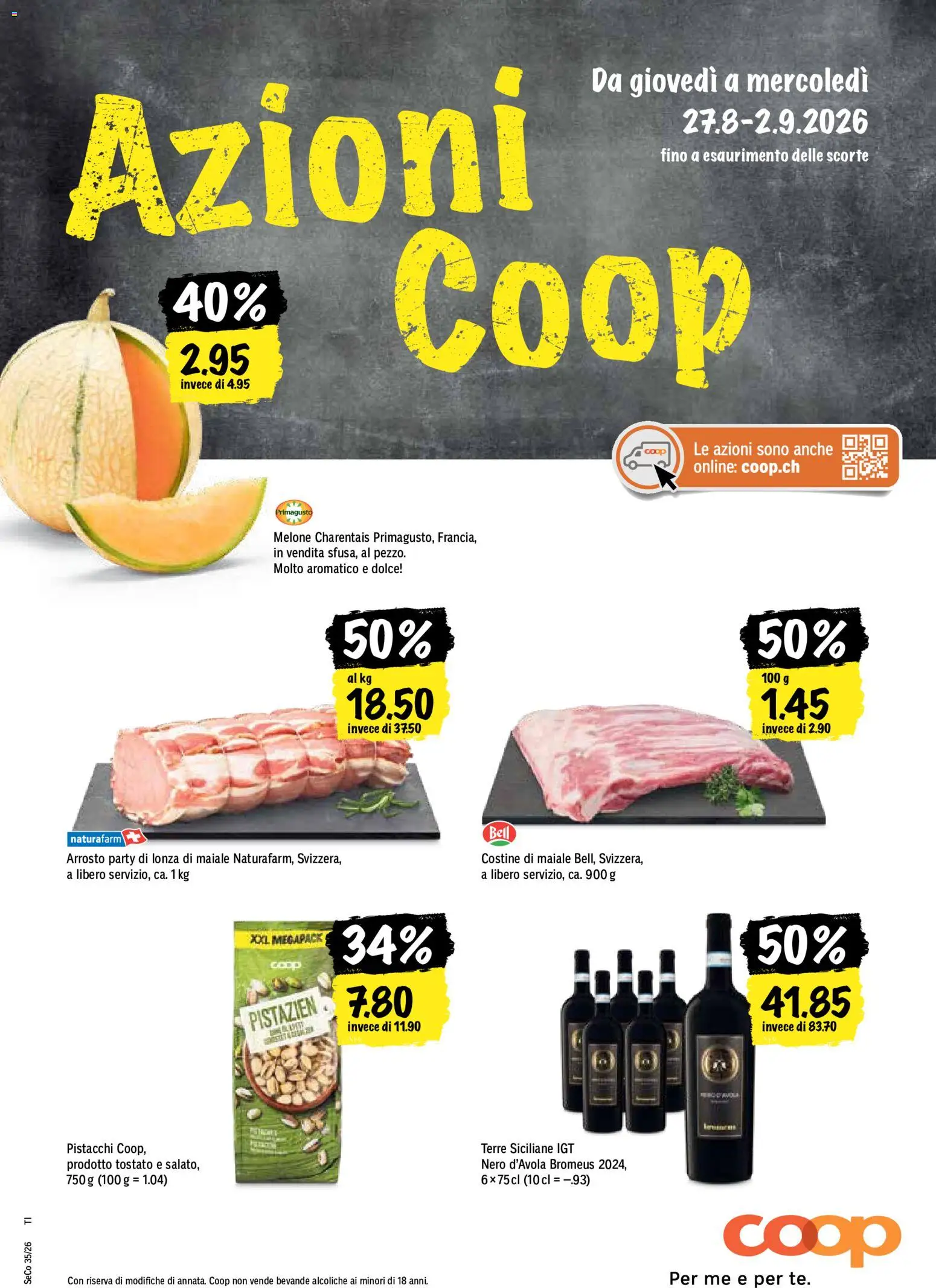Vorschau des Merkblatts Coop aktionen IT vom Shop Coop gültig von 27.08.2026 bis 02.09.2026