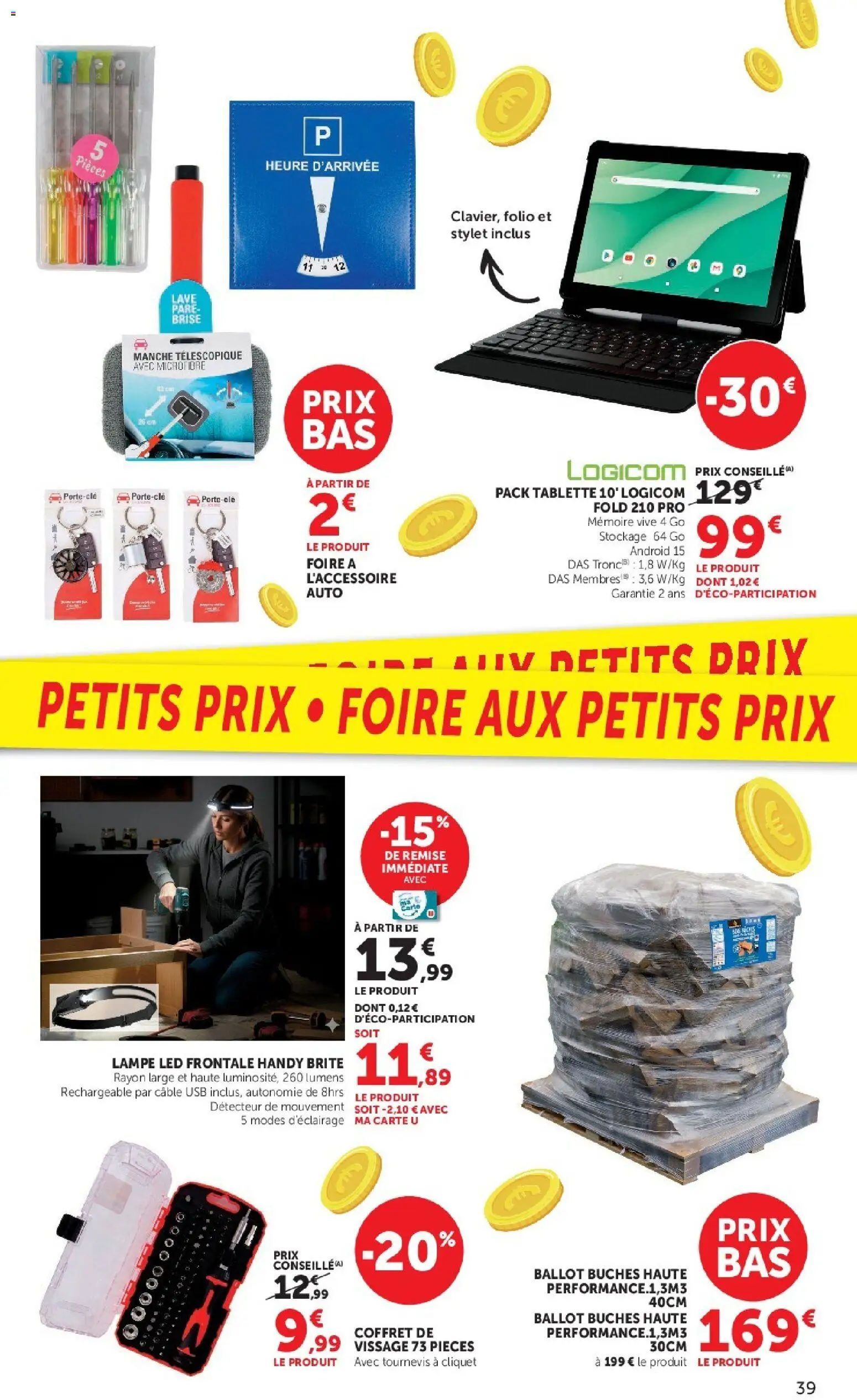 Prévisualisation de Super U catalogue du magasin Super U formulaire valide 08/09/2026 - Tablette, Lampe, USB, Tournevis, lampe LED, Stylet, Câble, Câble USB
