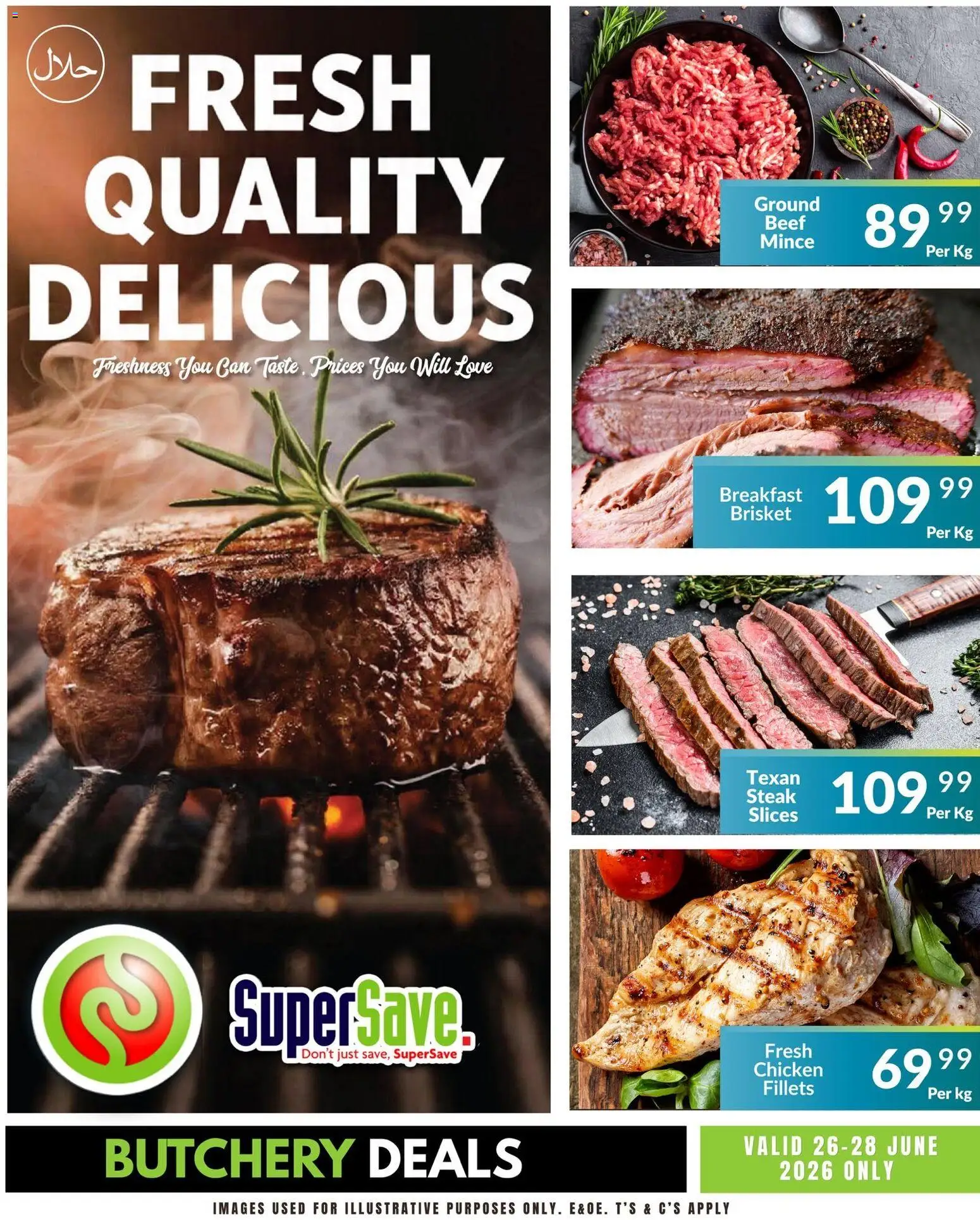Preview of Super Save flyer valid from 26/06/2026 - Breakfast, Chicken, Steak, Beef