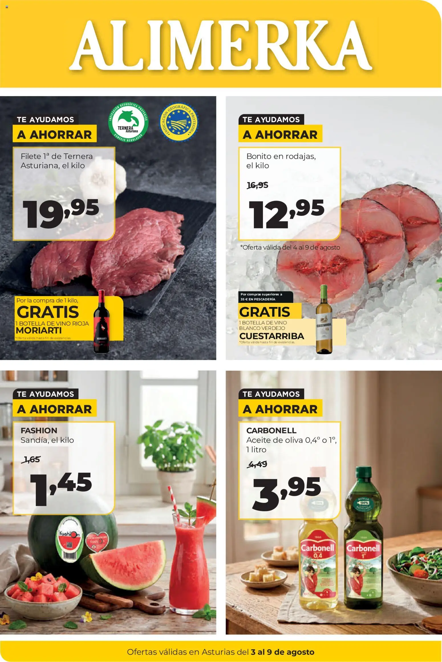Vista previa del folleto de la tienda Alimerka válido desde el 03/08/2026 