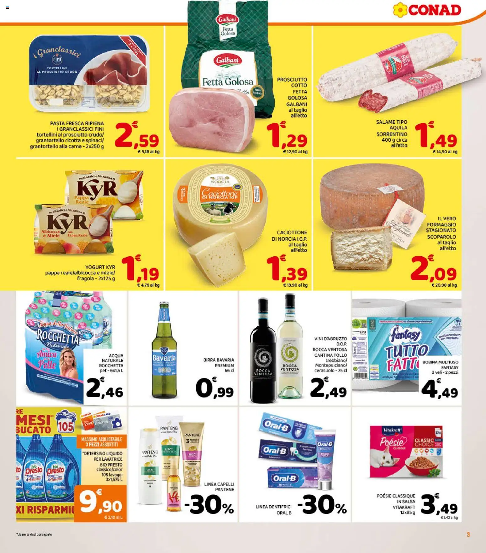 Anteprima dell'opuscolo Conad volantino Convenienza Più Lazio dal negozio Conad valido da 28/10/2026 - Pasta, Miele, Birra, Carne, Formaggio, Prosciutto, Prosciutto Cotto, Salsa