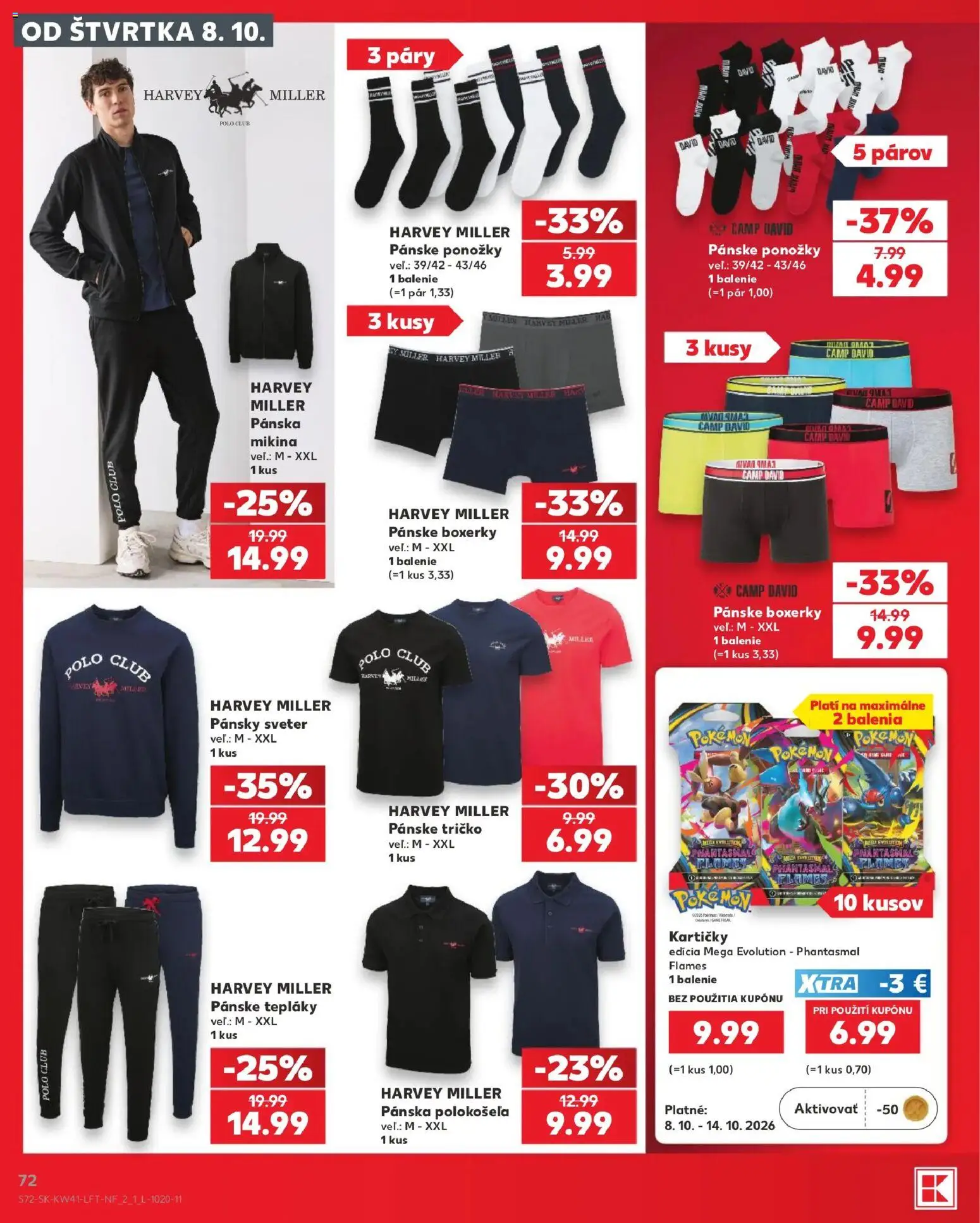 Náhľad Kaufland letáku platného od 08.10.2026 - Mikina, Tričko, Ponožky, Boxerky, Sveter