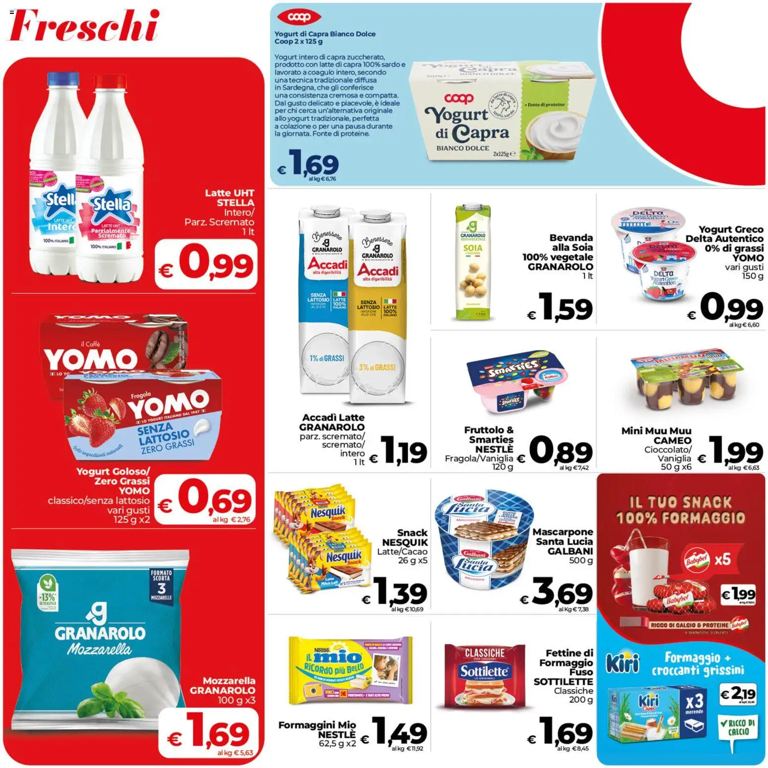 Anteprima dell'opuscolo COOP volantino Ragusa dal negozio COOP valido da 23/10/2026 - Caffè, Latte, Yogurt greco, Formaggio, Mascarpone, Vaniglia, Grissini, Formaggio fuso