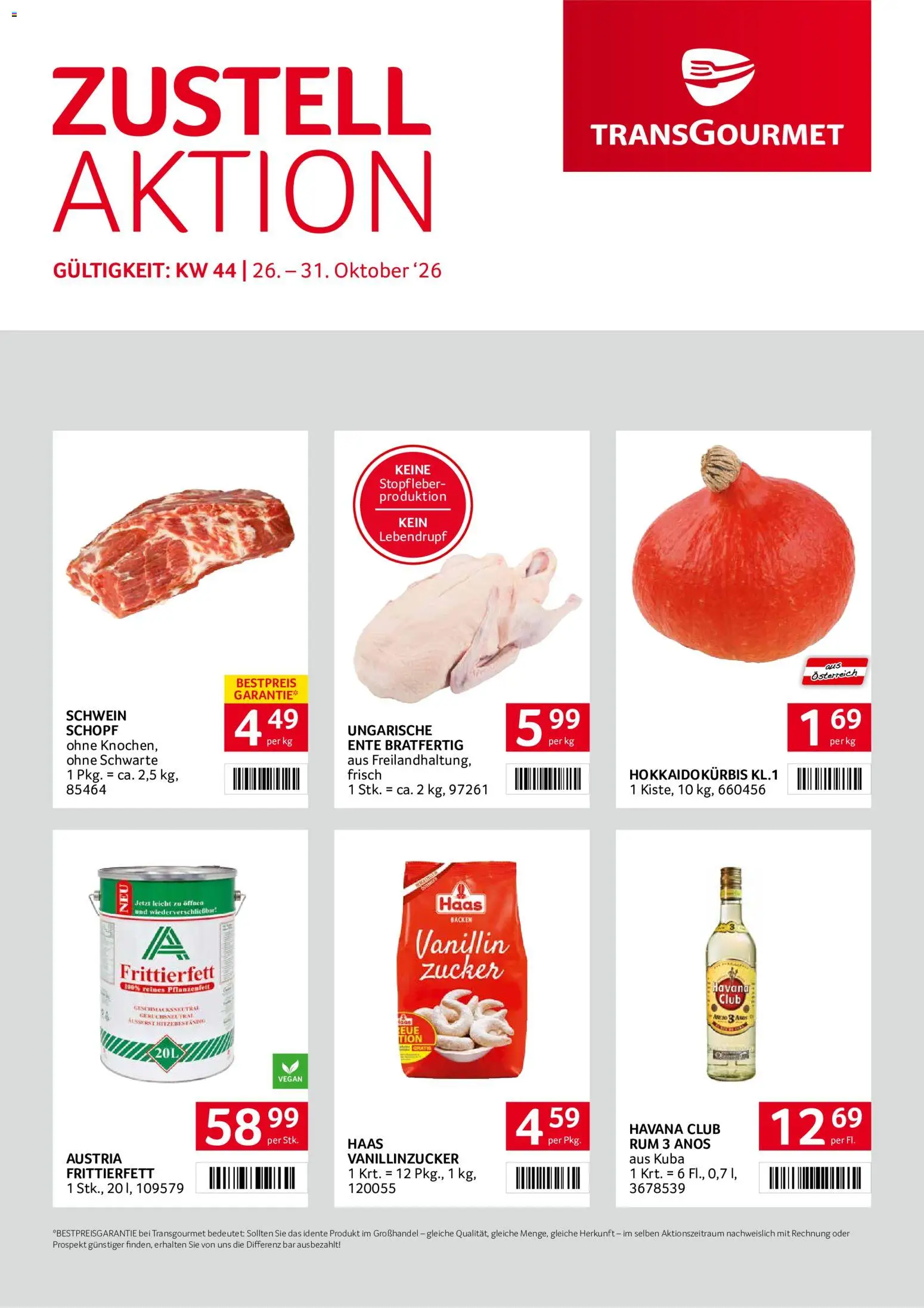Vorschau der Angebote: Transgourmet Transgourmet Flugblatt gültig ab 26.10.2026 - Zucker, Havana Club