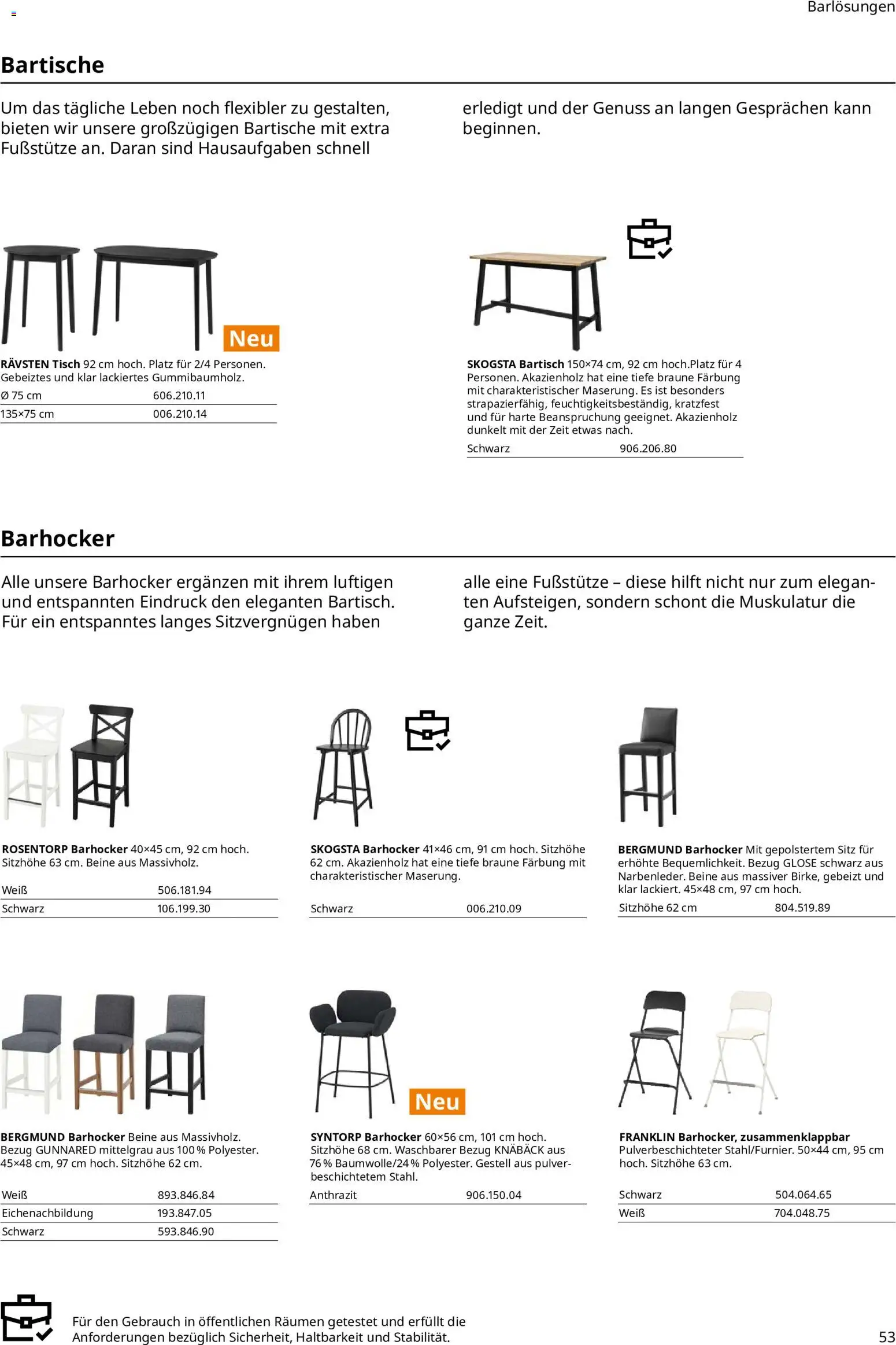 Vorschau von dem Prospekt des Geschäftes Ikea, gültig ab dem 11.09.2026 - Barhocker, Tisch, Bartisch