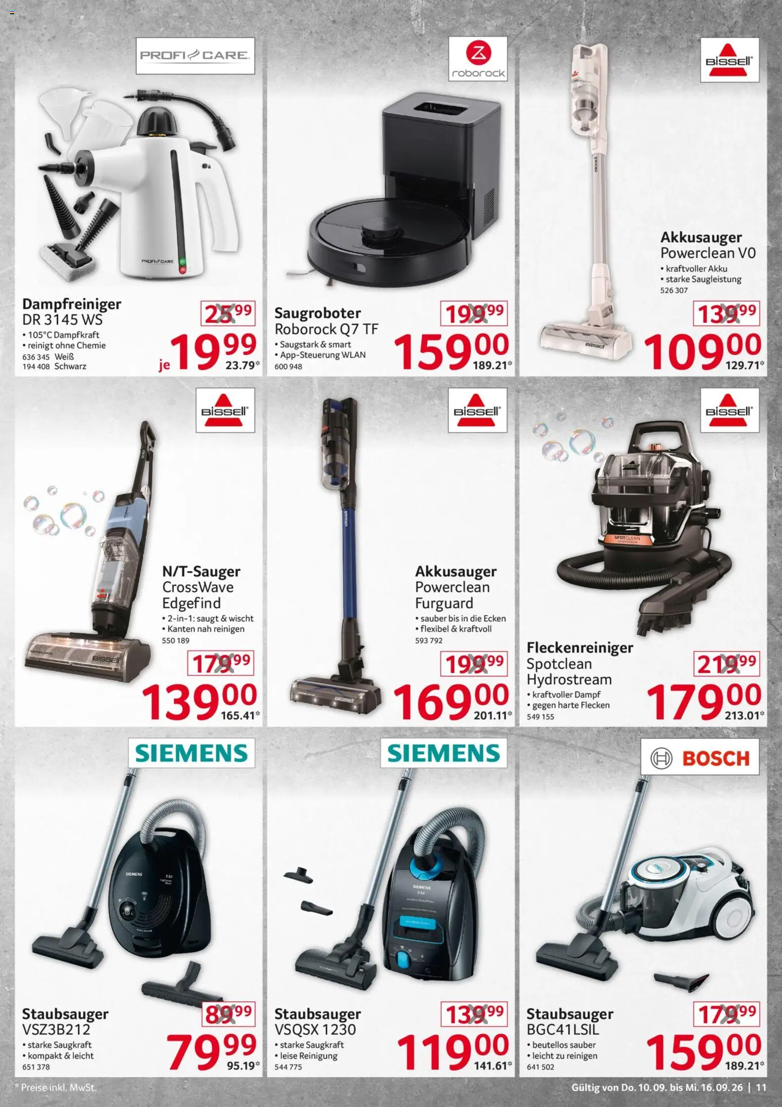 Vorschau von dem Prospekt des Geschäftes Selgros, gültig ab dem 10.09.2026 - Bosch, Siemens, Staubsauger