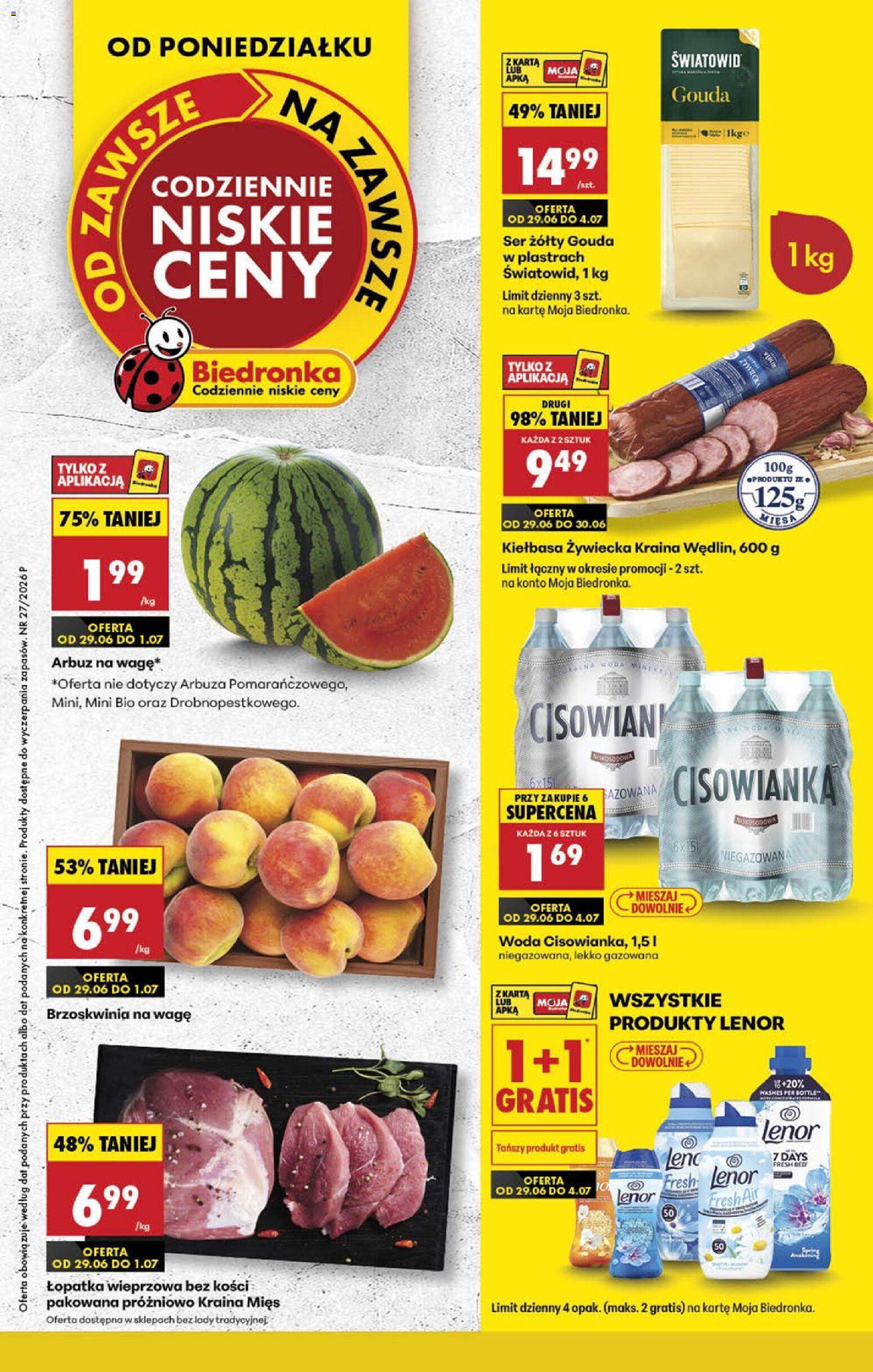 Nowa gazetka Biedronka 29.06.