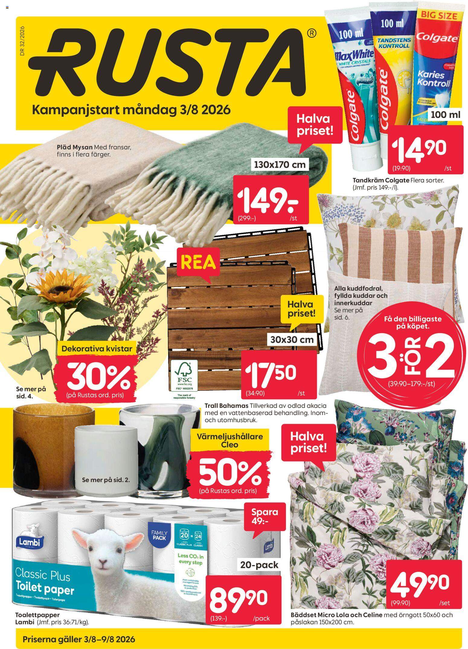 Nytt Rusta reklamblad från 03/08