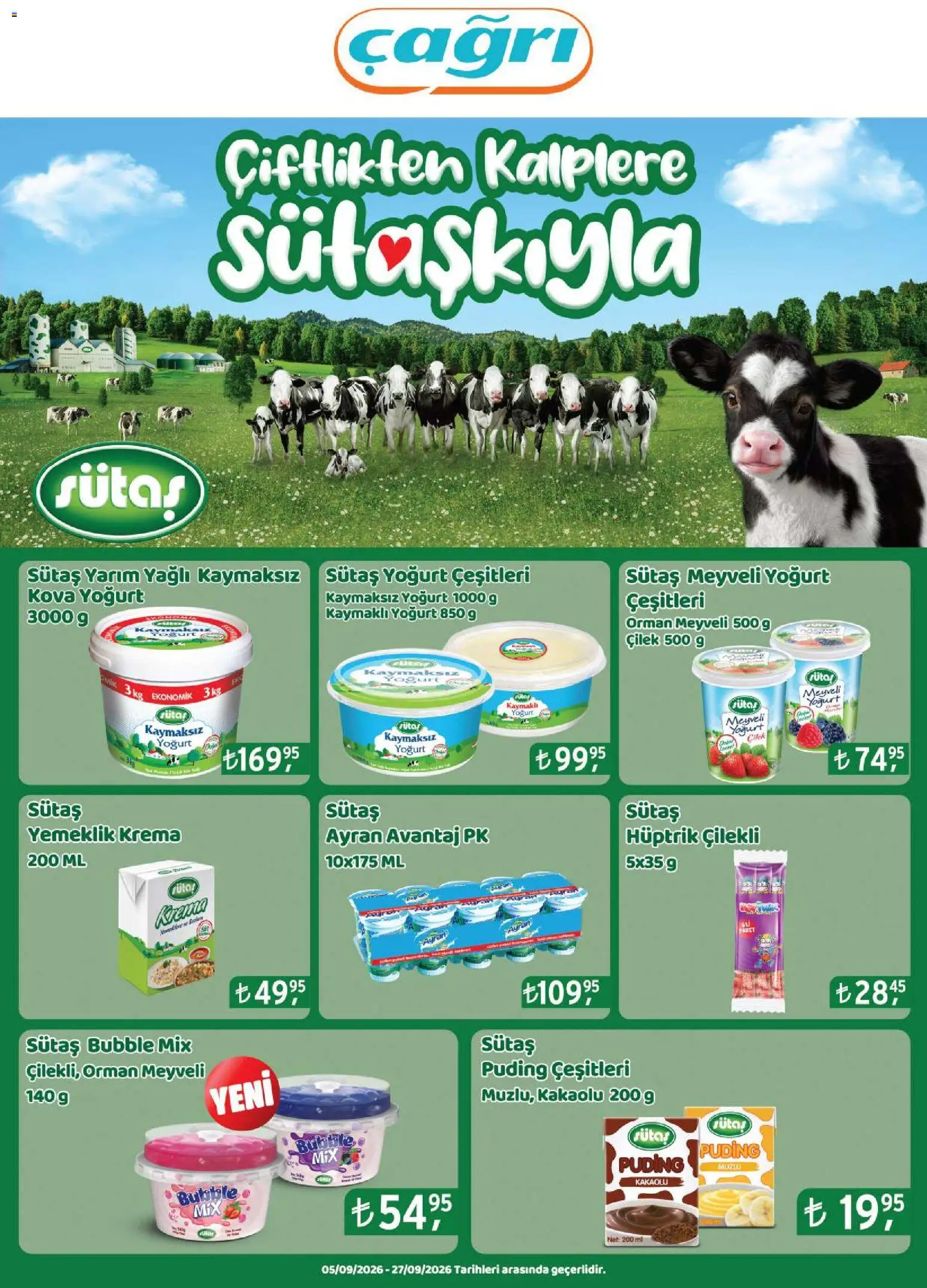 Çağrı Market Çağrı Market - Sütaş Katalog 05.09.2026 - Broşürünün önizlemesi