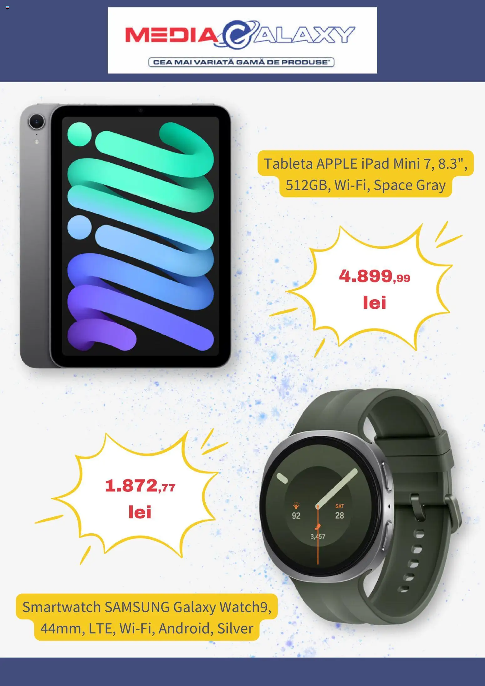 Previzualizarea de cataloage: Media Galaxy Media Galaxy Catalog valabil de la 22.10.2026 - Smartwatch, Apple, Tabletă