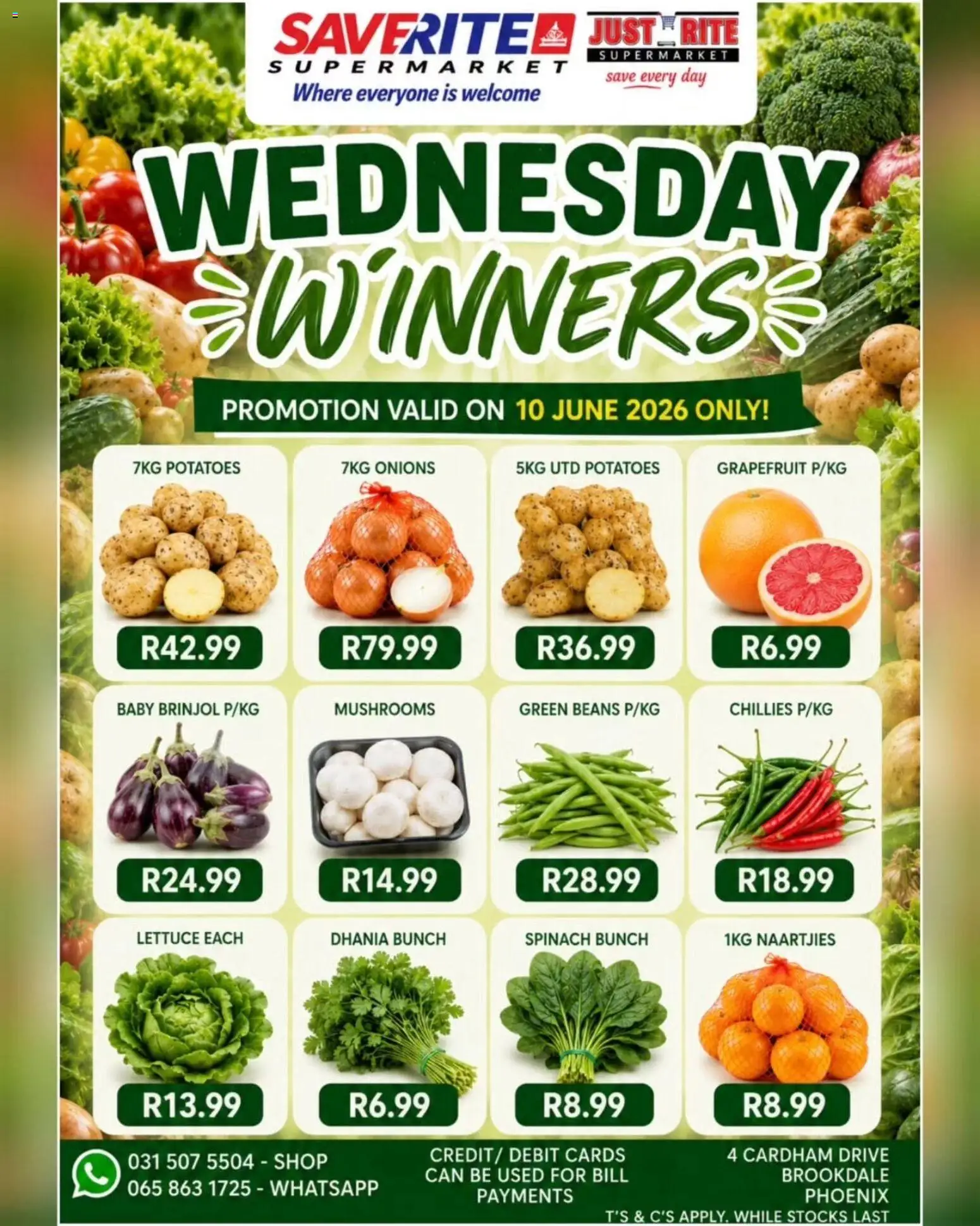 Saverite Wednesday Winners from 10/06 - 10/06/2026
