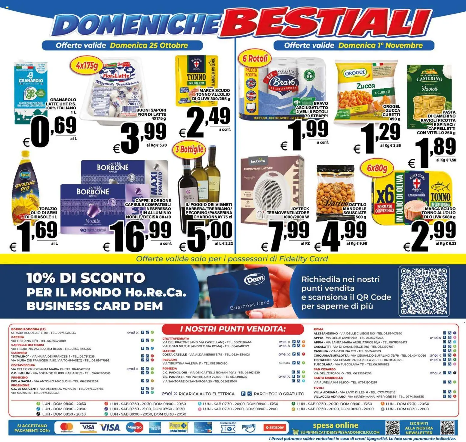 Anteprima dell'opuscolo DEM volantino dal negozio DEM valido da 23/10/2026 - Zucca, Olio di Oliva, Ravioli, Tonno, Mandorle, Borbone, Olio di semi, Asciugatutto