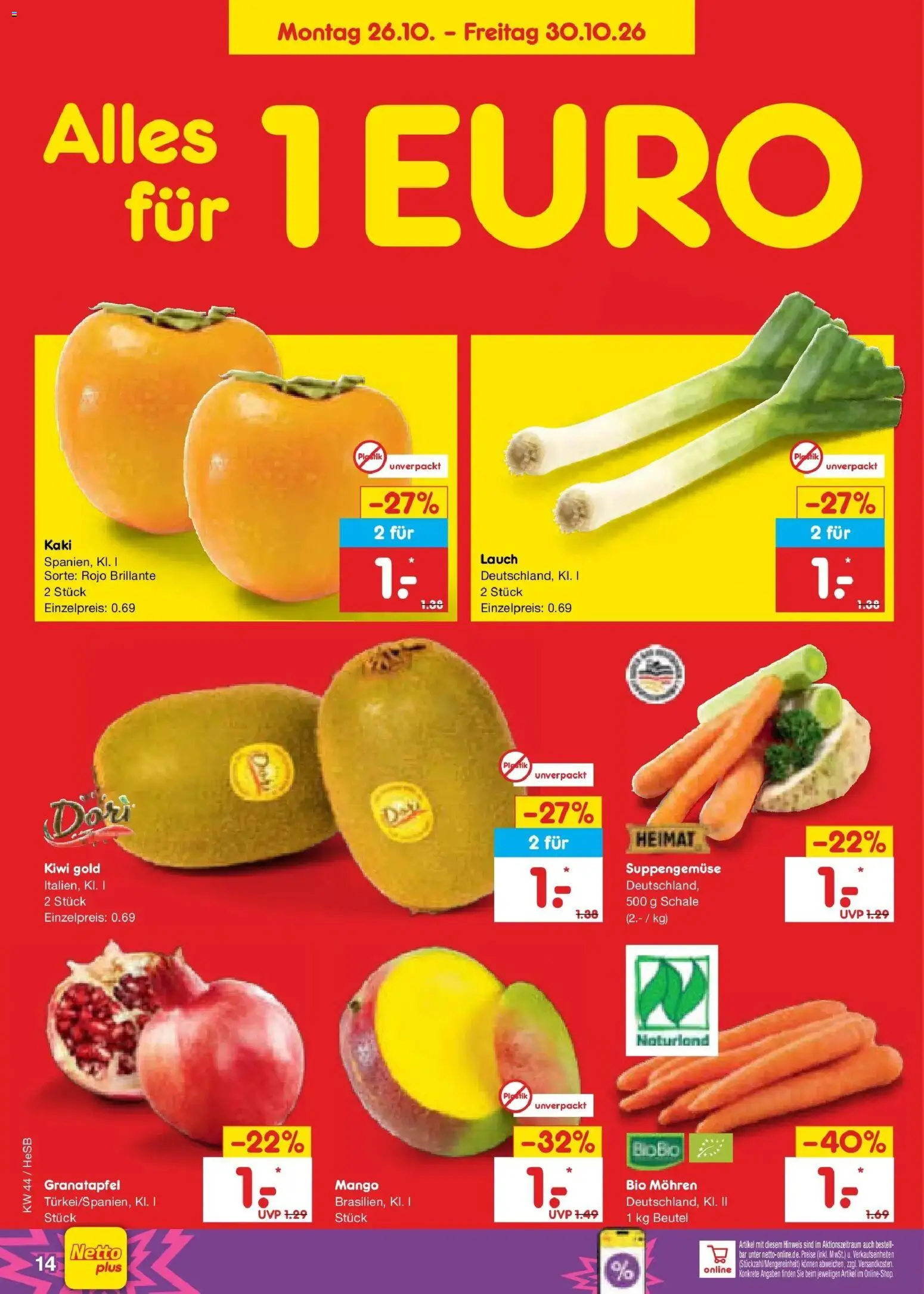 Vorschau von dem Prospekt des Geschäftes Netto Marken-Discount, gültig ab dem 26.10.2026