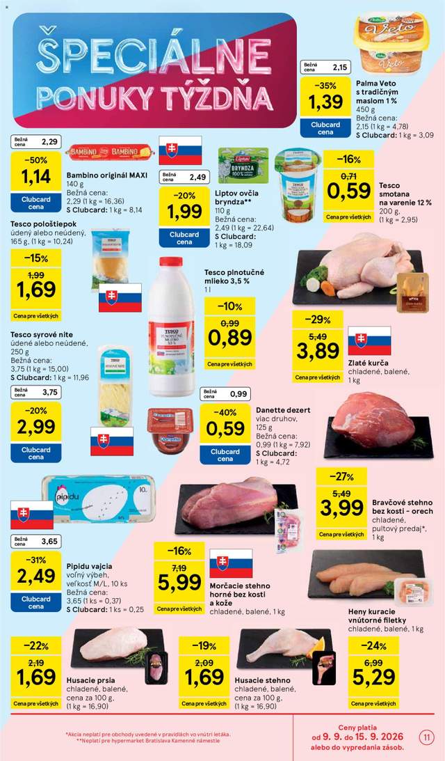 Nový Tesco leták od 09.09.