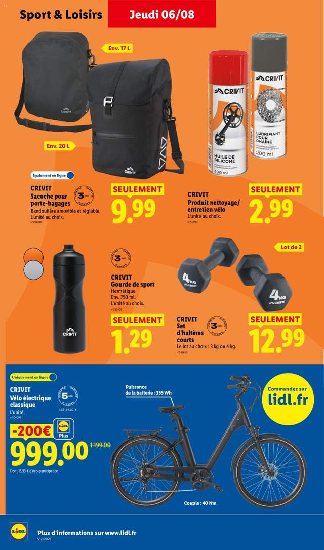 Nouveau catalogue Lidl à partir du 06/08