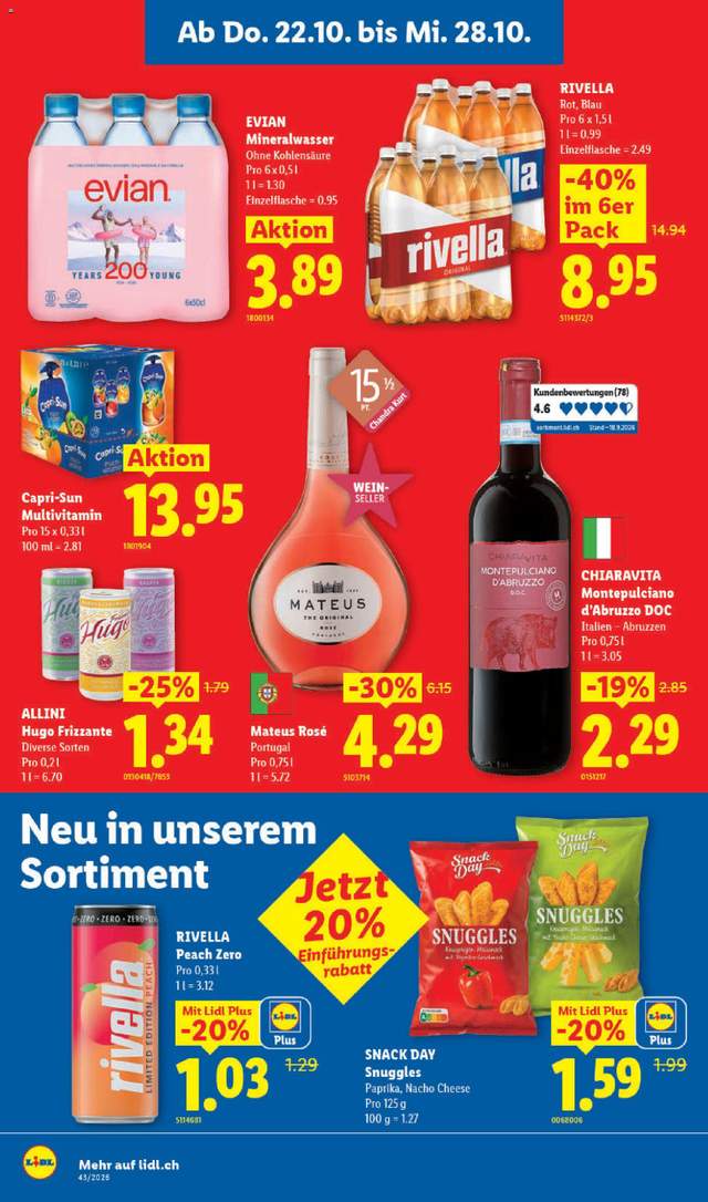 Neue Lidl Aktionen ab 22.10.