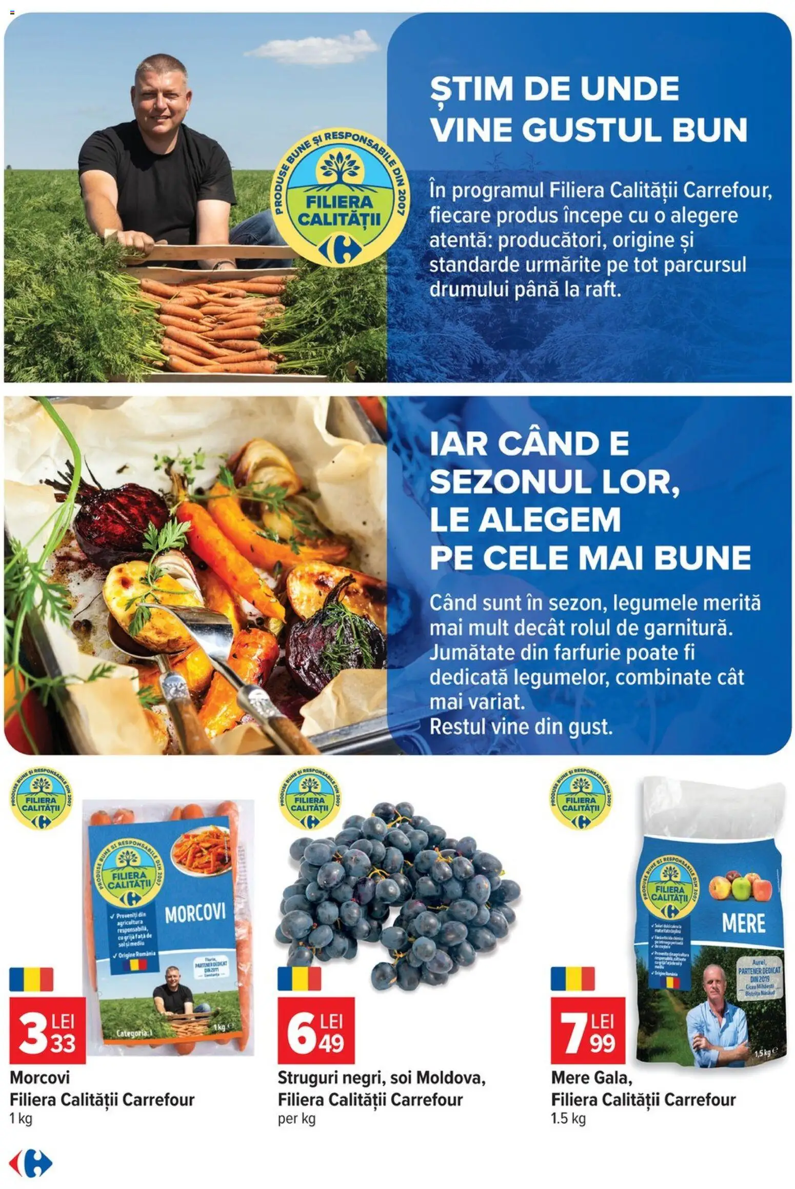 Previzualizarea de cataloage: Carrefour Carrefour Catalog Food Transition valabil de la 14.10.2026 - Mere, Struguri, Farfurie, Morcovi