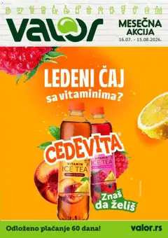 Pregled Valor kataloga - važi od 16.07.2026