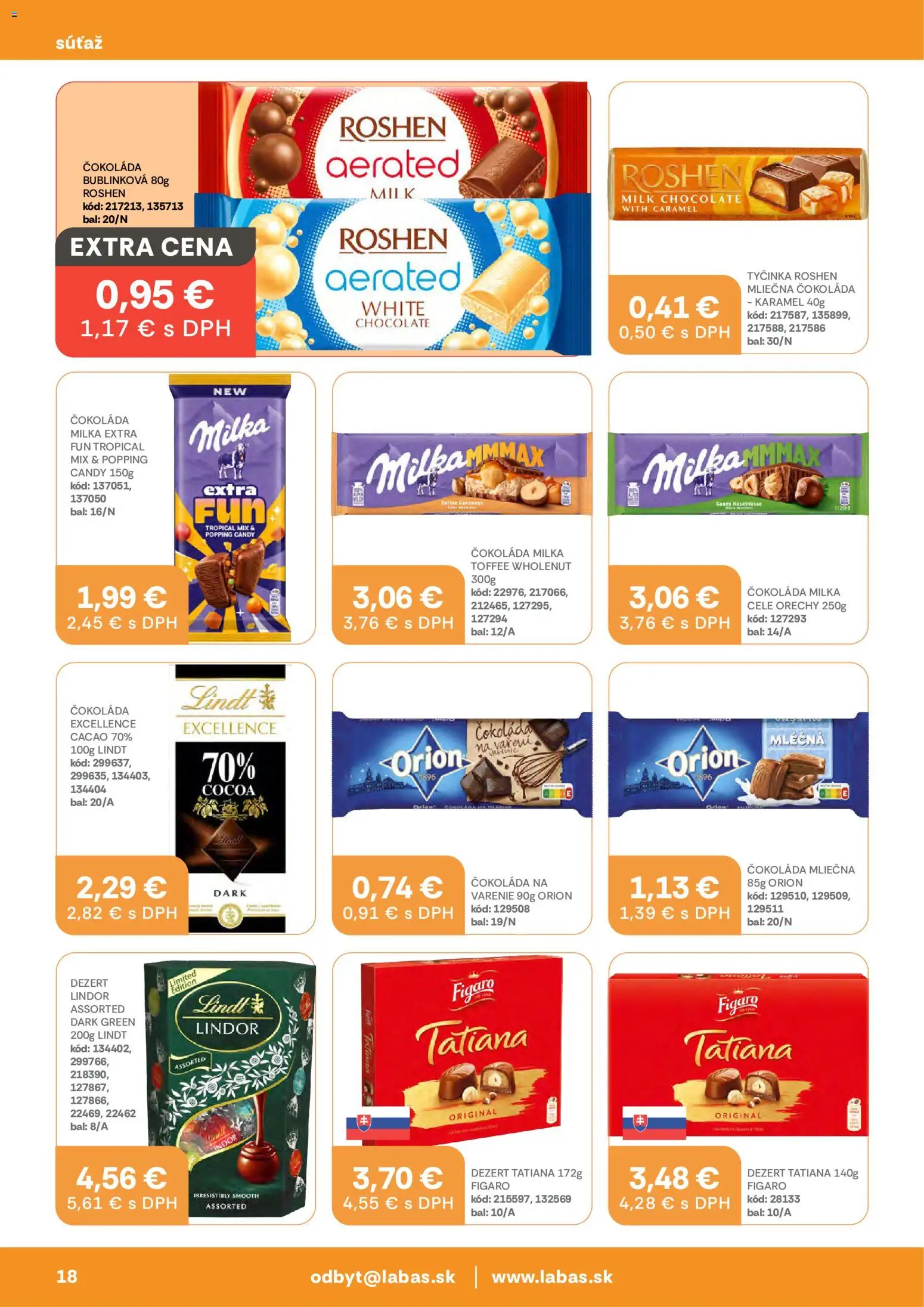 Náhľad Labaš letáku platného od 23.10.2026 - Čokoláda, Lindt, Orechy, Milka, Dezert, Lindor