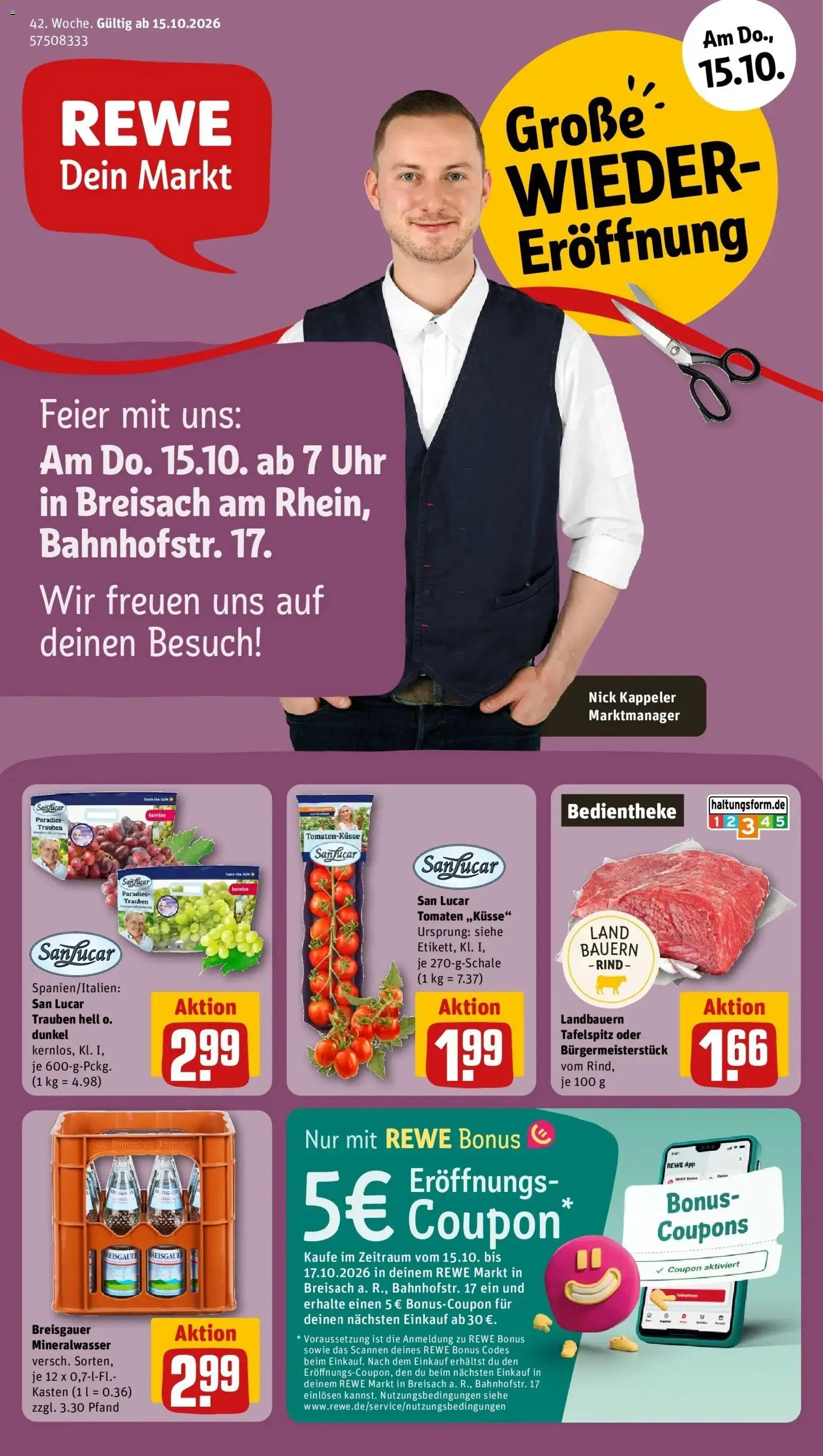 Vorschau von dem Prospekt des Geschäftes Rewe, gültig ab dem 12.10.2026