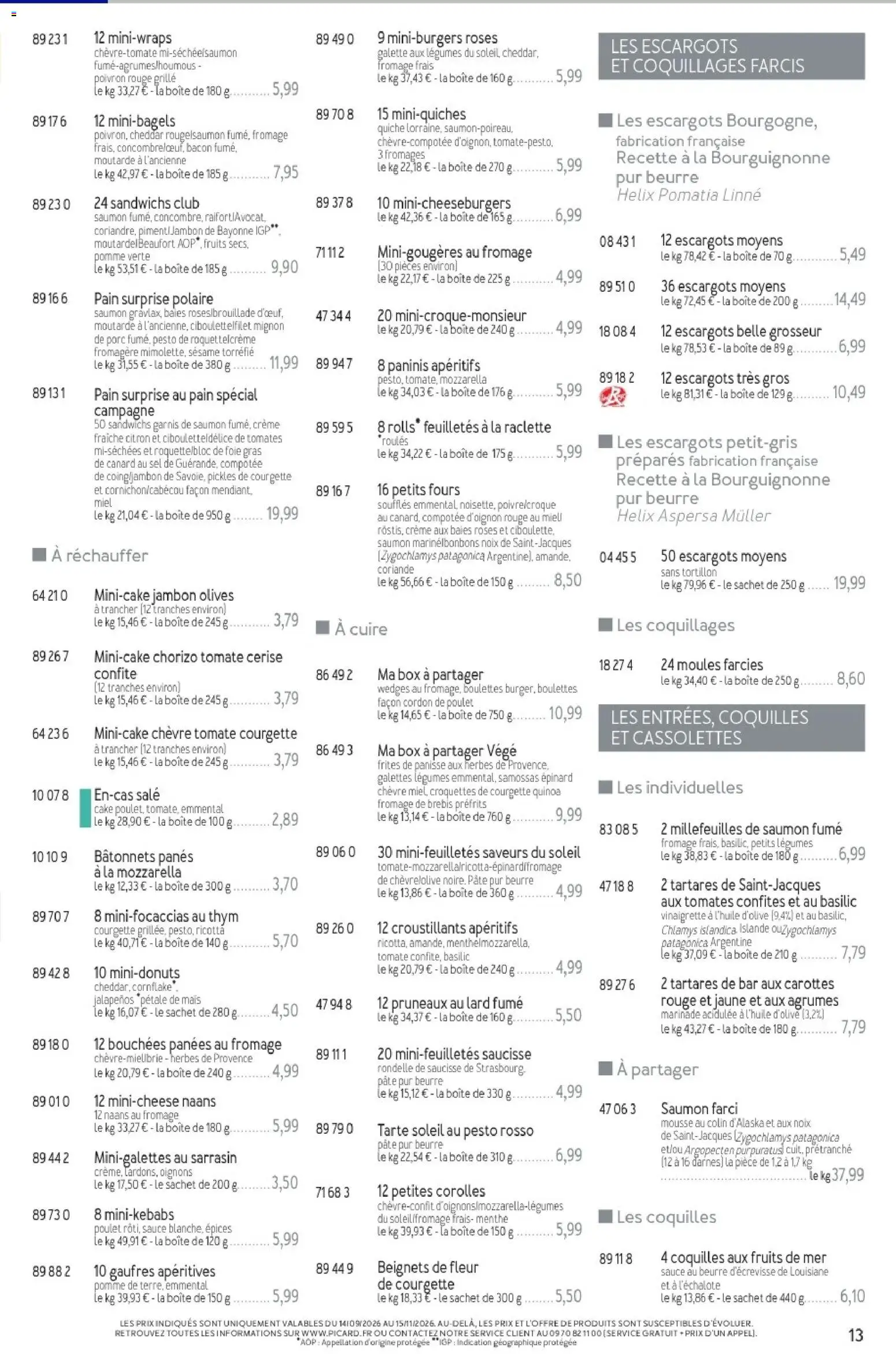 Prévisualisation de Picard - Catalogue Trimestriel du magasin Picard formulaire valide 14/09/2026 - Fruits, Courgette, Moules, Tomate, Pesto, Epinard, Emmental, Menthe