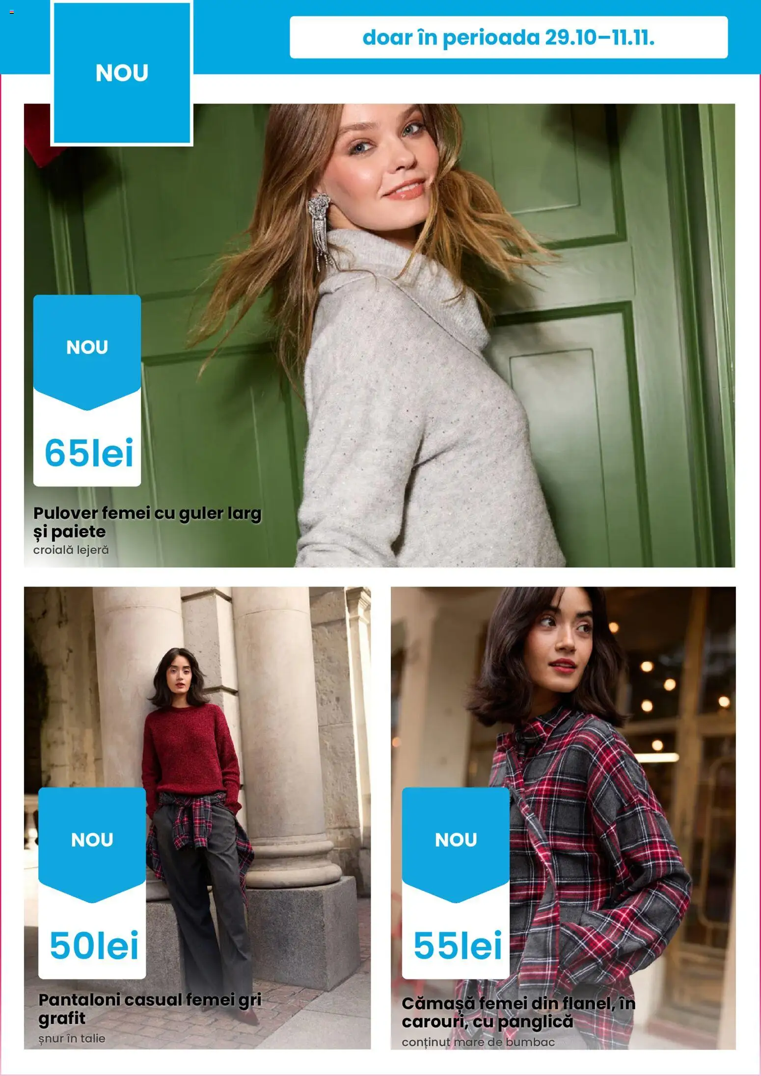 Previzualizarea de cataloage: Pepco Pepco Catalog valabil de la 29.10.2026 - Pantaloni, Pulover