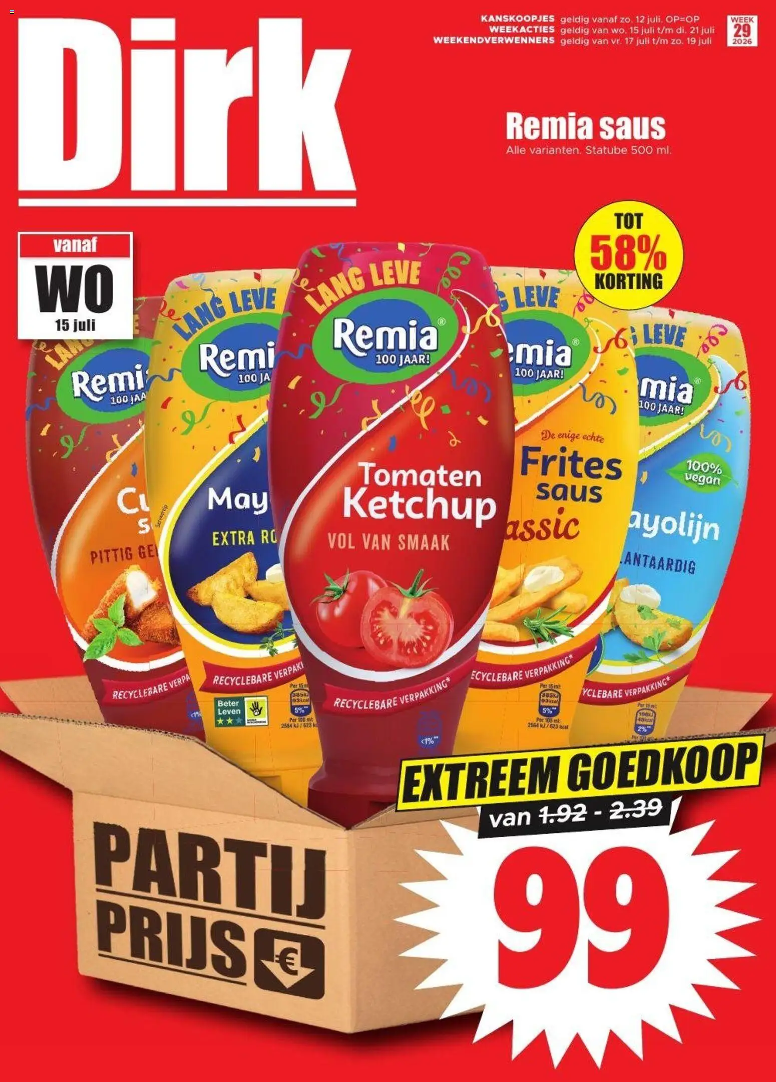 Voorbeeld van Dirk folder week 29 van winkel Dirk geldig vanaf 15-07-2026