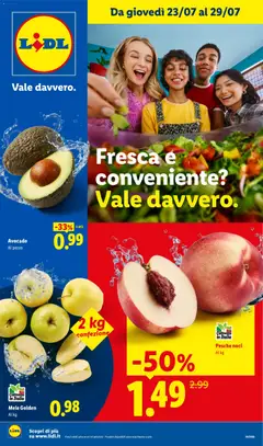 Anteprima dell'opuscolo Lidl volantino Fresca e conveniente dal negozio Lidl valido da 23/07/2026