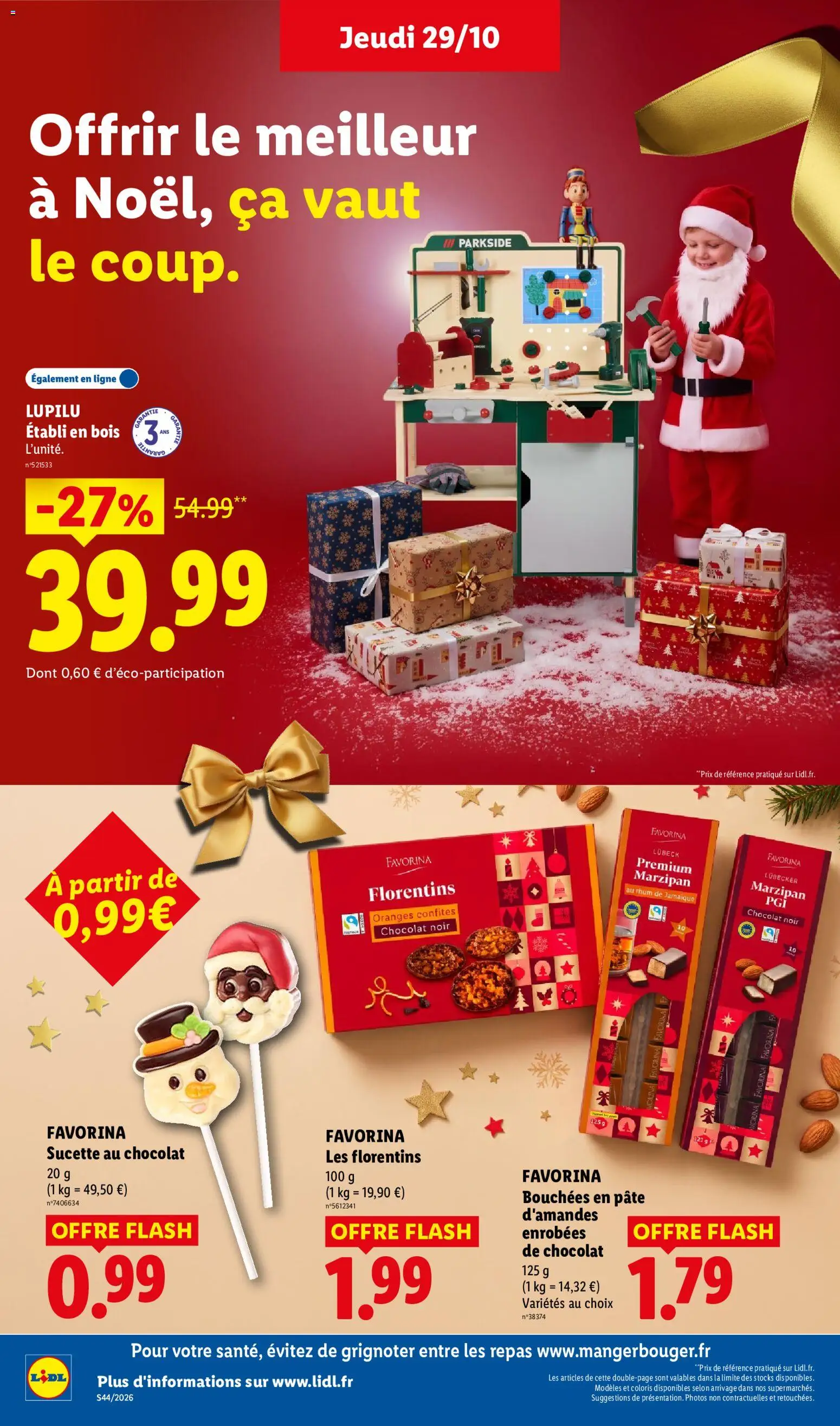 Prévisualisation de LIDL catalogue du magasin LIDL formulaire valide 29/10/2026 - Oranges, Parkside, Chocolat, Rhum, Pâte, Chocolat noir, Établi en bois