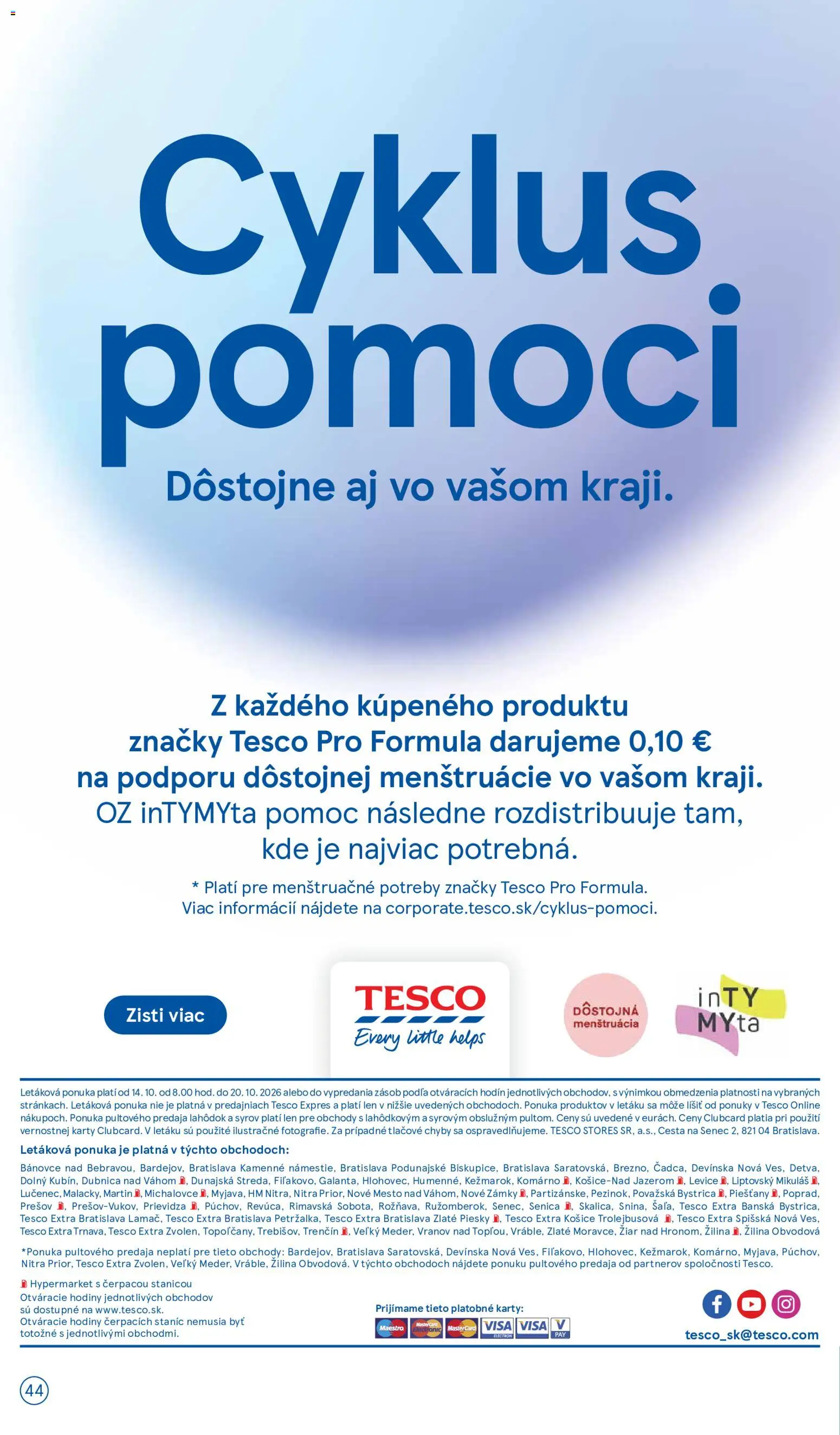 Náhľad Tesco letáku platného od 14.10.2026