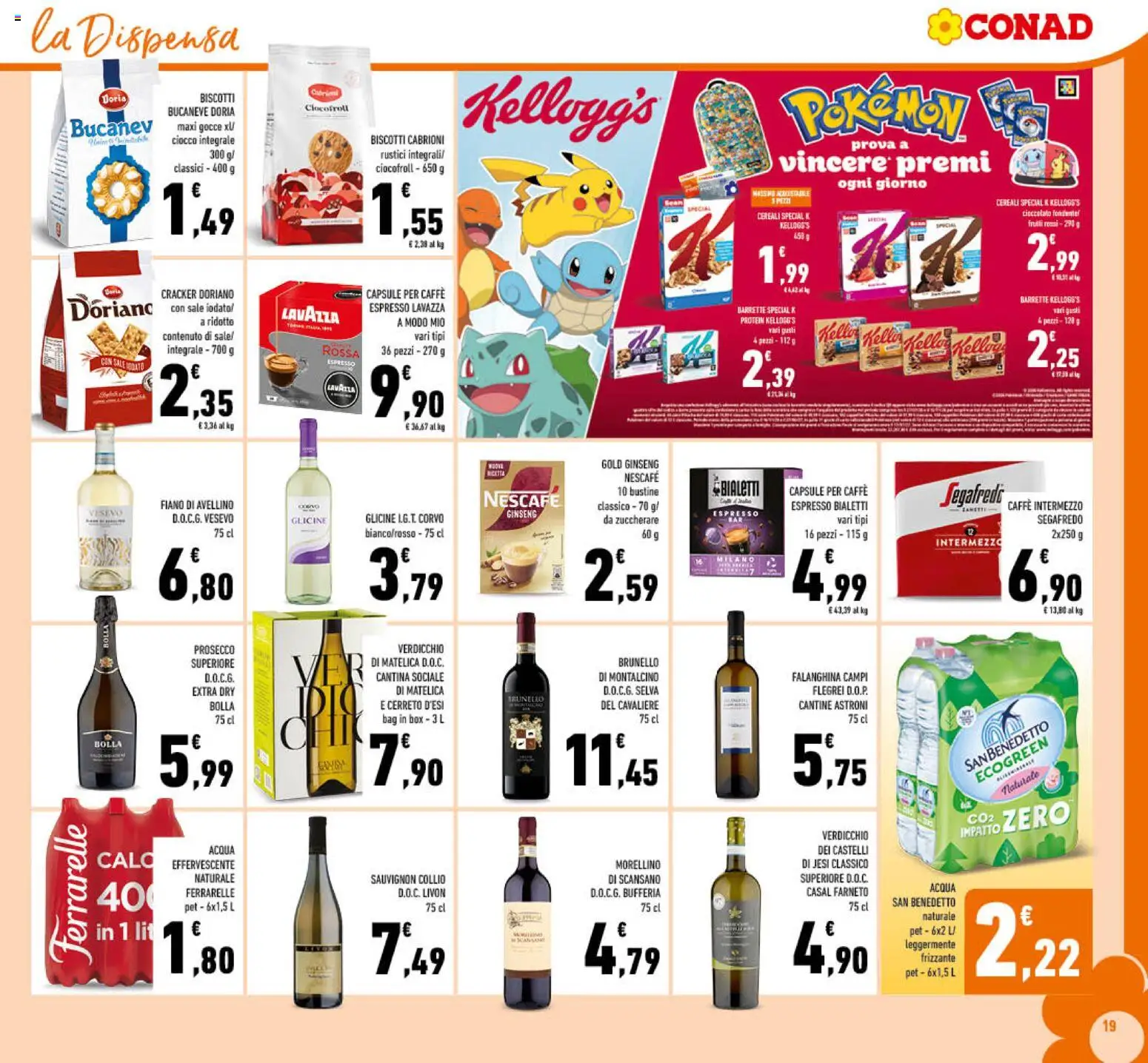 Anteprima dell'opuscolo Conad volantino Campania dal negozio Conad valido da 21/10/2026 - Acqua, Caffè, Prosecco, Cereali, Cracker, Nescafé, Rustici, Segafredo