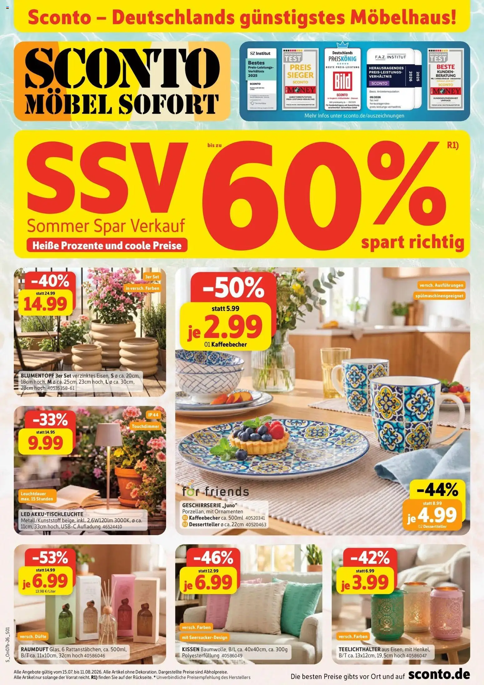 Vorschau von dem Prospekt des Geschäftes Sconto, gültig ab dem 15.07.2026
