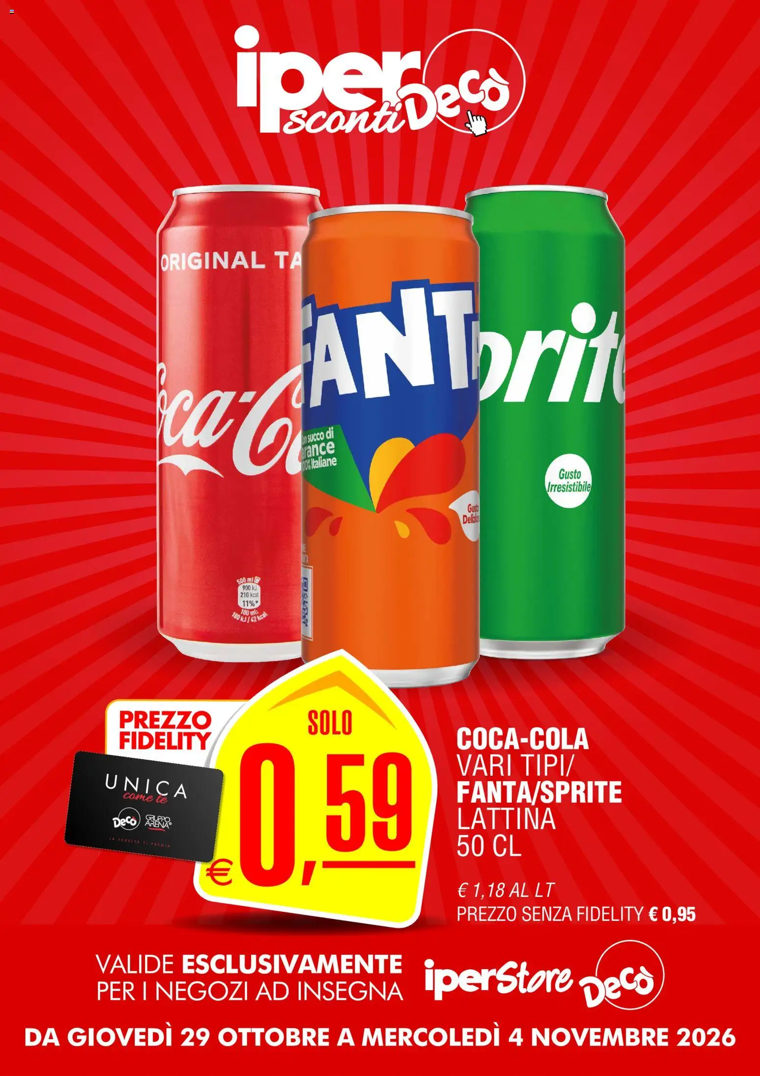 Anteprima dell'opuscolo Decò volantino iperStore dal negozio Decò valido da 29/10/2026 - Tè, Succo