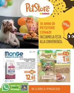 Anteprima dell'opuscolo Conad volantino PetStore Lombardia dal negozio Conad valido da 22/04/2026