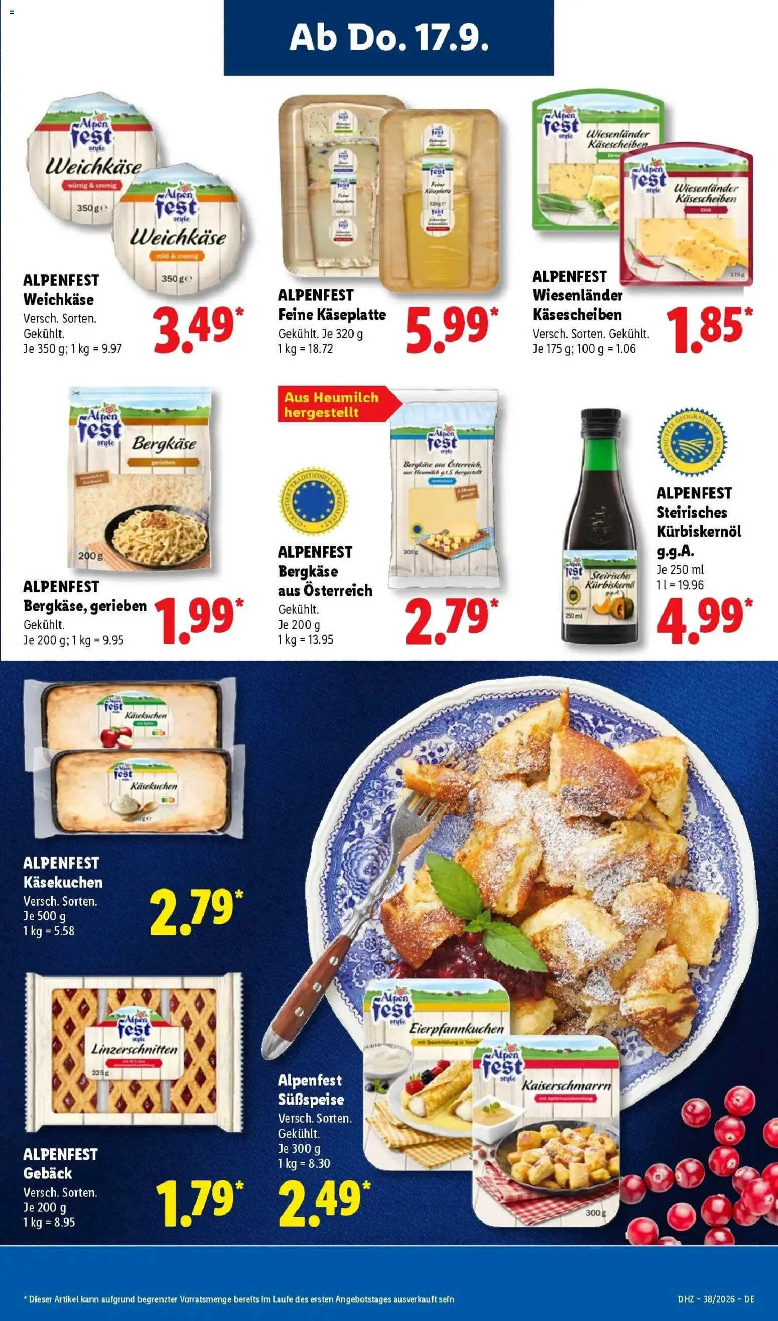 Vorschau von dem Prospekt des Geschäftes Lidl, gültig ab dem 14.09.2026 - Vanille, Kürbiskernöl