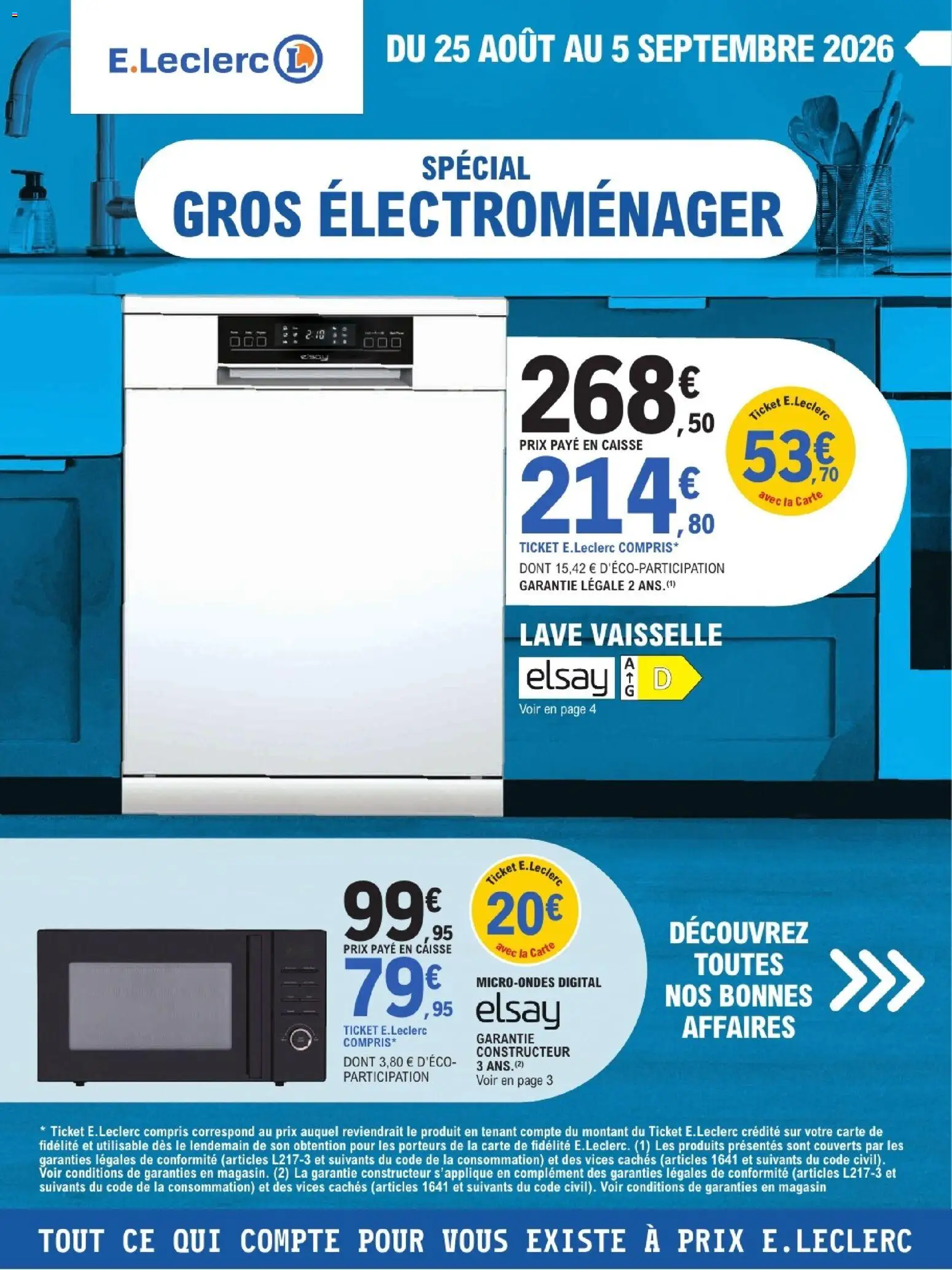 Prévisualisation de E.Leclerc Gros électroménager du magasin E.Leclerc formulaire valide 25/08/2026