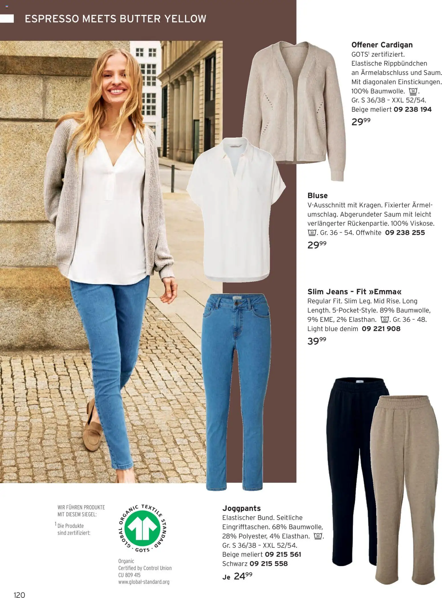 Vorschau von dem Prospekt des Geschäftes Tchibo, gültig ab dem 01.09.2026 - Butter, Jeans, Cardigan, Bluse