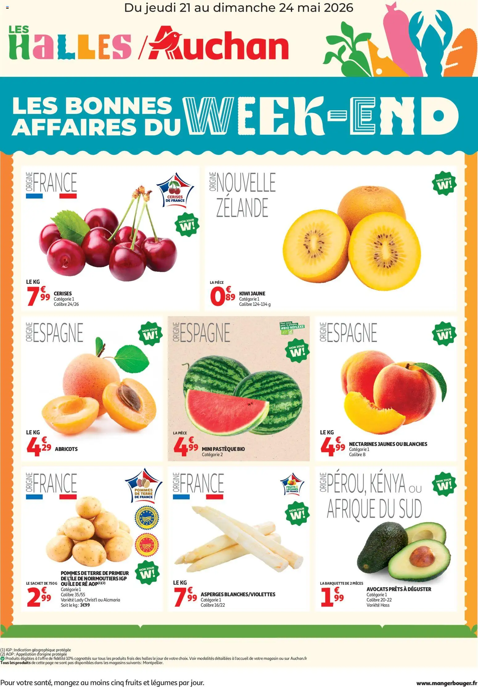 Prévisualisation de Auchan les bons plans du week-end dans votre hyper du magasin Auchan formulaire valide 21/05/2026