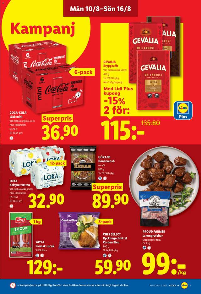 Nytt Lidl reklamblad från 10/08