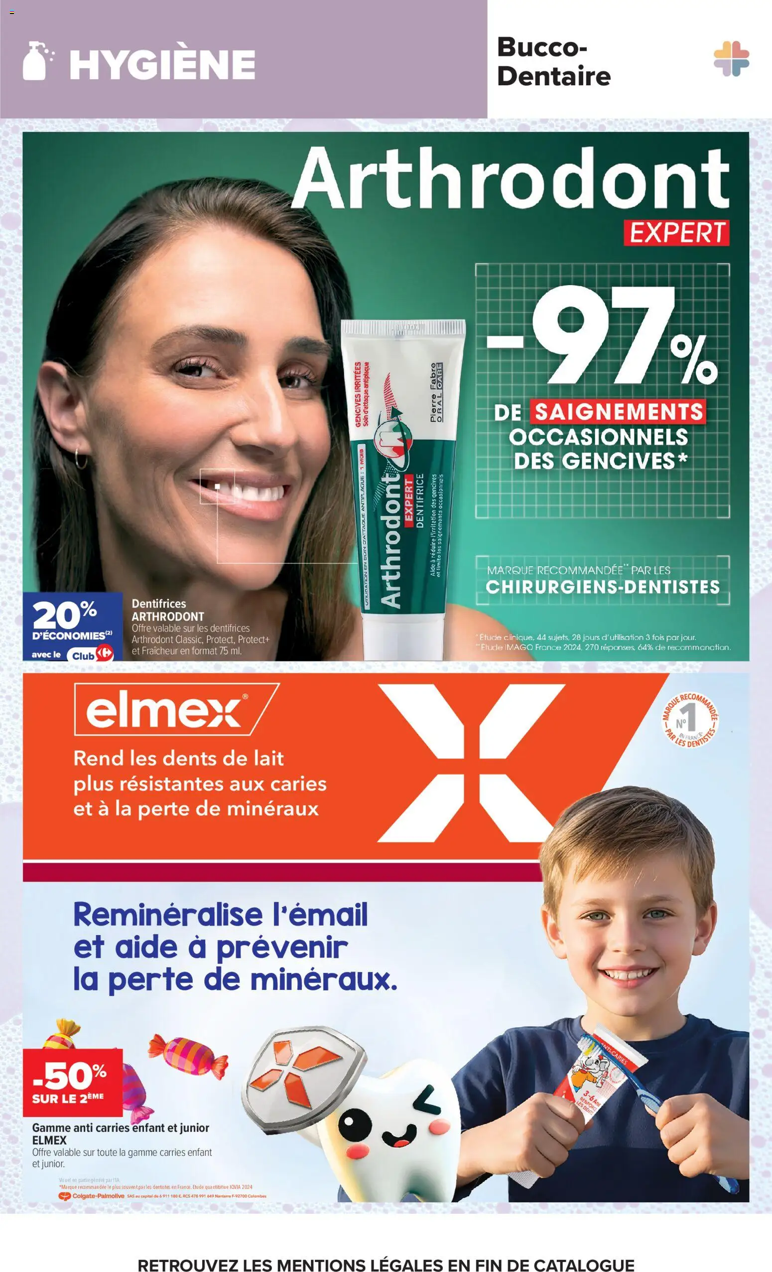 Prévisualisation de Carrefour Parapharmacie, beauté, santé, bein-être du magasin Carrefour formulaire valide 25/08/2026 - Lait, Dentifrice, Hygiène