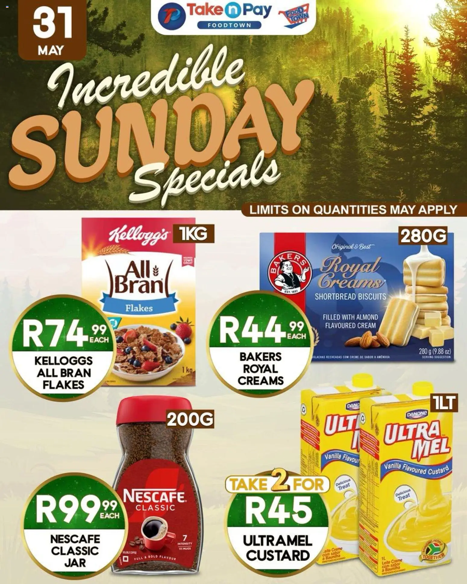 Preview of Take n Pay flyer valid from 31/05/2026 - Biscuits, Cream, Custard, Vanilla, Flakes